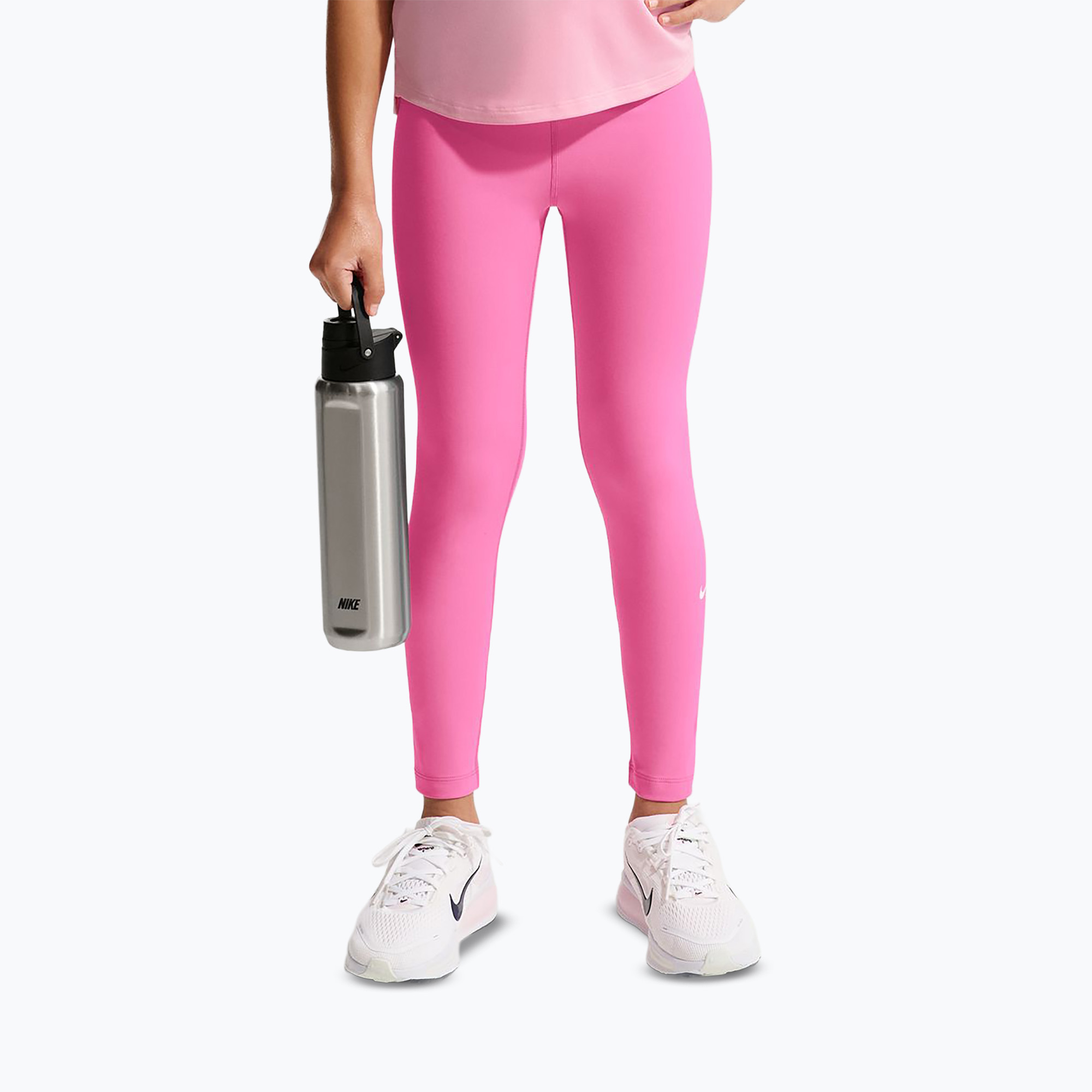Legginsy dziecięce Nike One playful pink/white