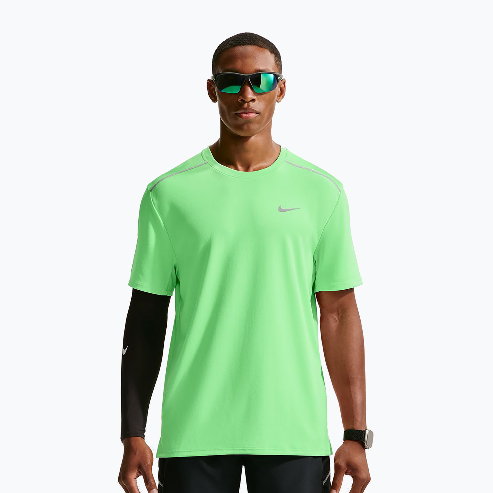 Мъжка тениска за бягане Nike Miler Dri-Fit UV illusion green