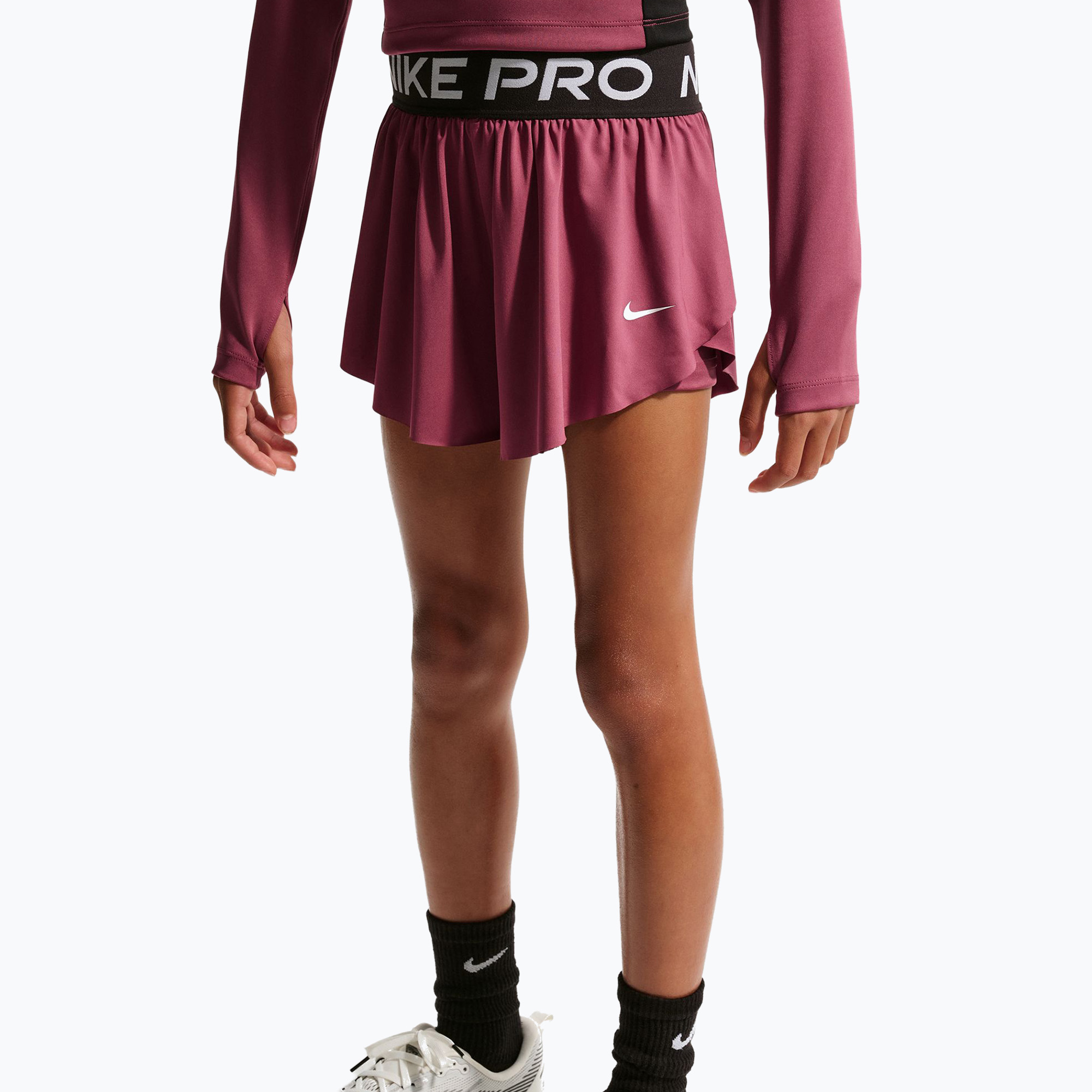Spodenki dziecięce Nike Pro pink smoke/black/white 