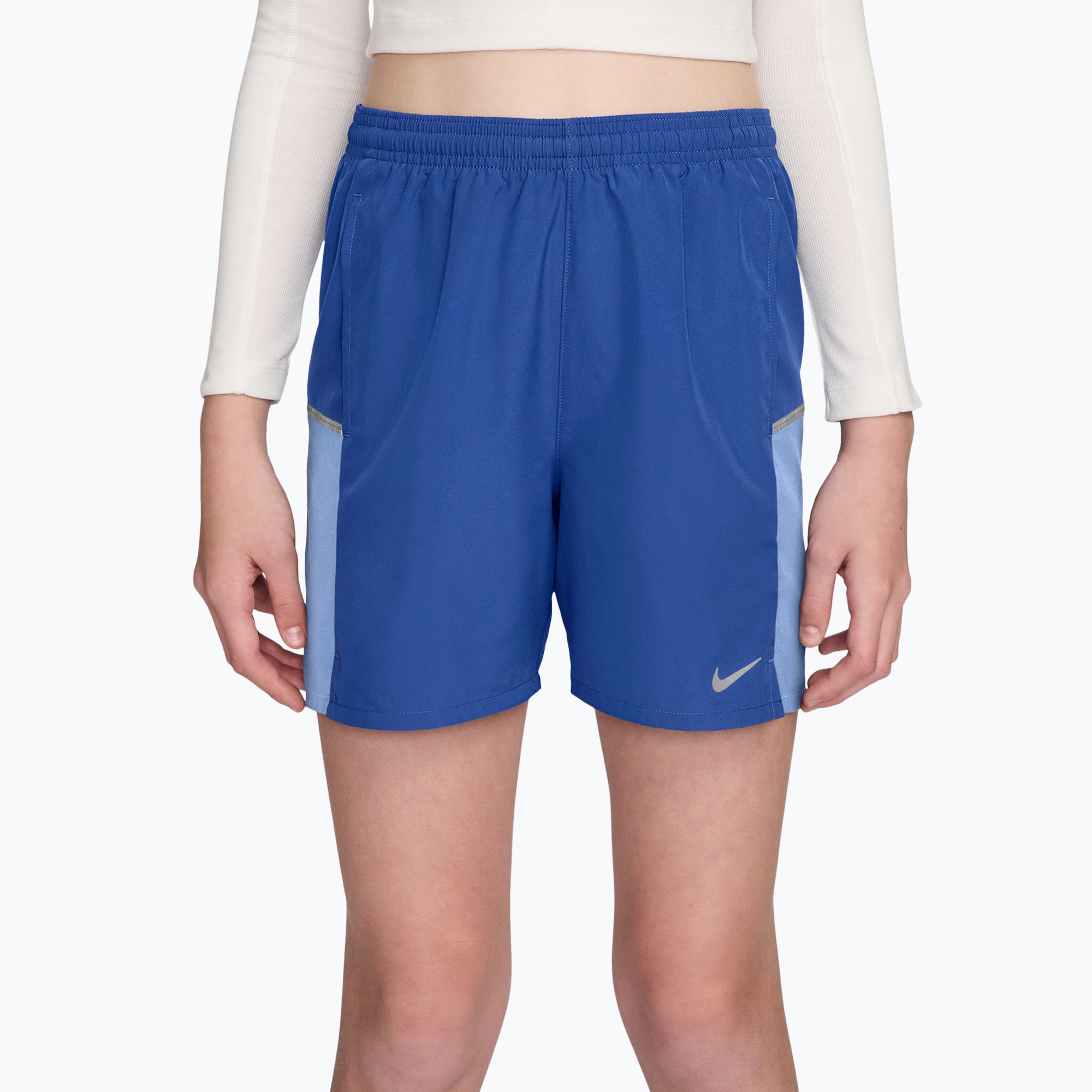 Spodenki dziecięce Nike Miler game royal/aluminum