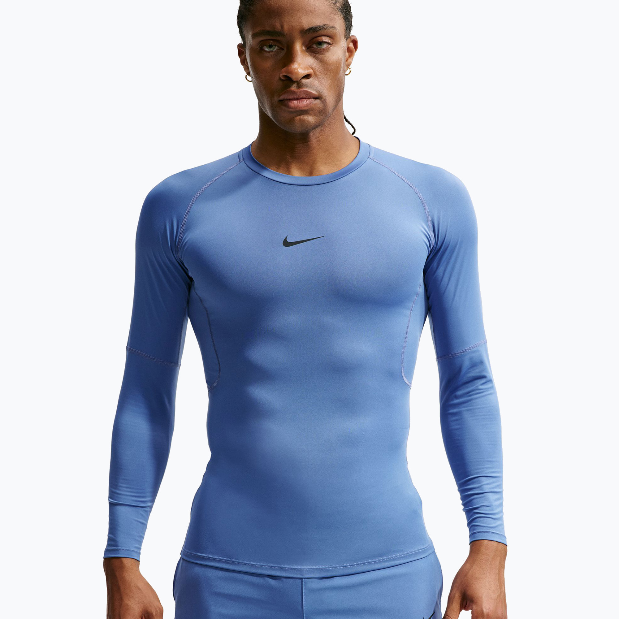 Мъжка блуза с дълъг ръкав за  тренировка Nike Pro indigo storm/black