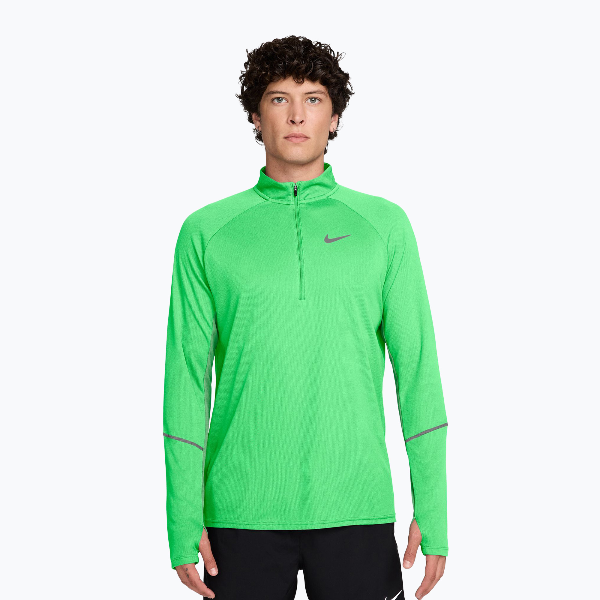 Bluza do biegania męska Nike Miler Dri-Fit UV 1/2 Zip illusion green