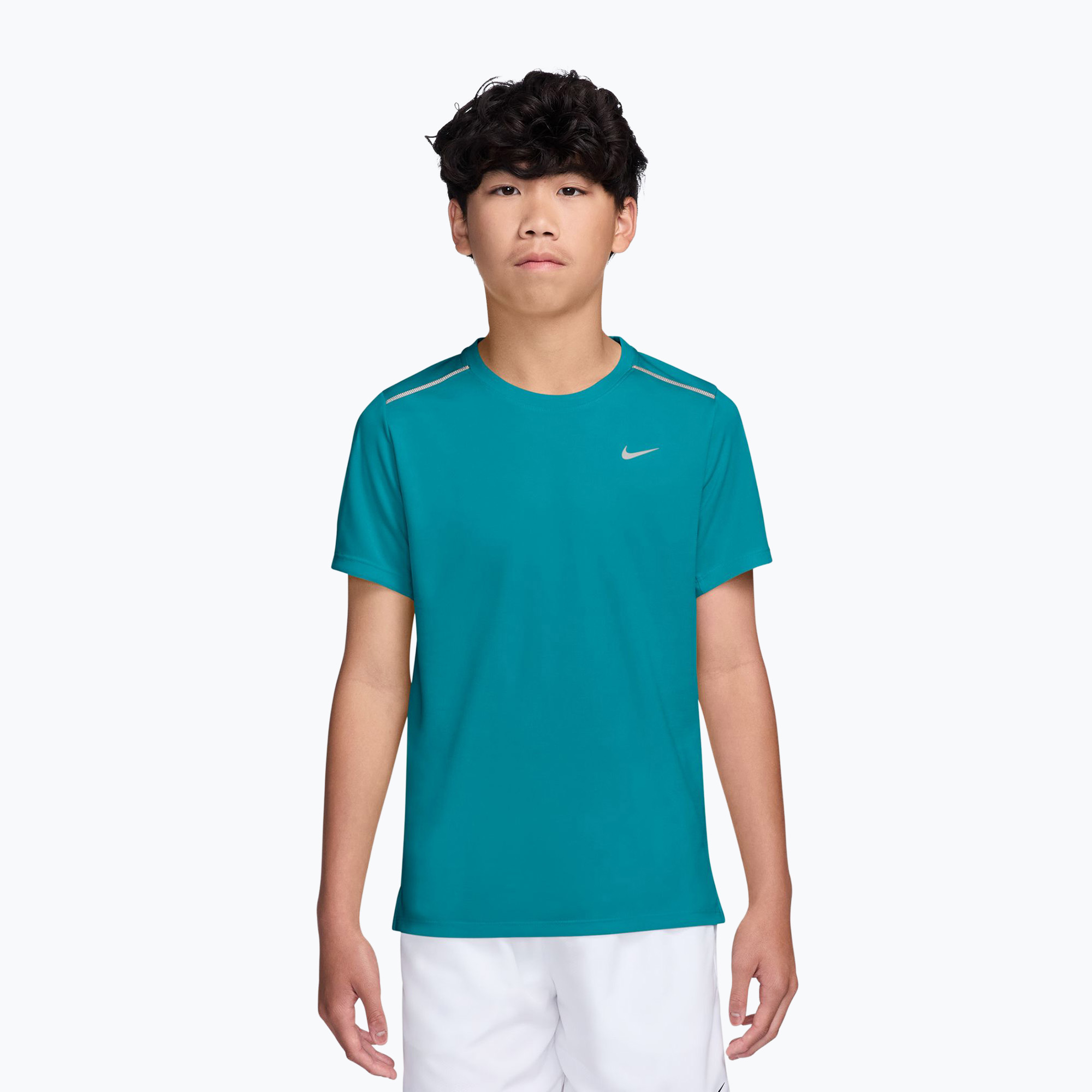 Tricou pentru copii Nike Miler bright spruce/energy/heather