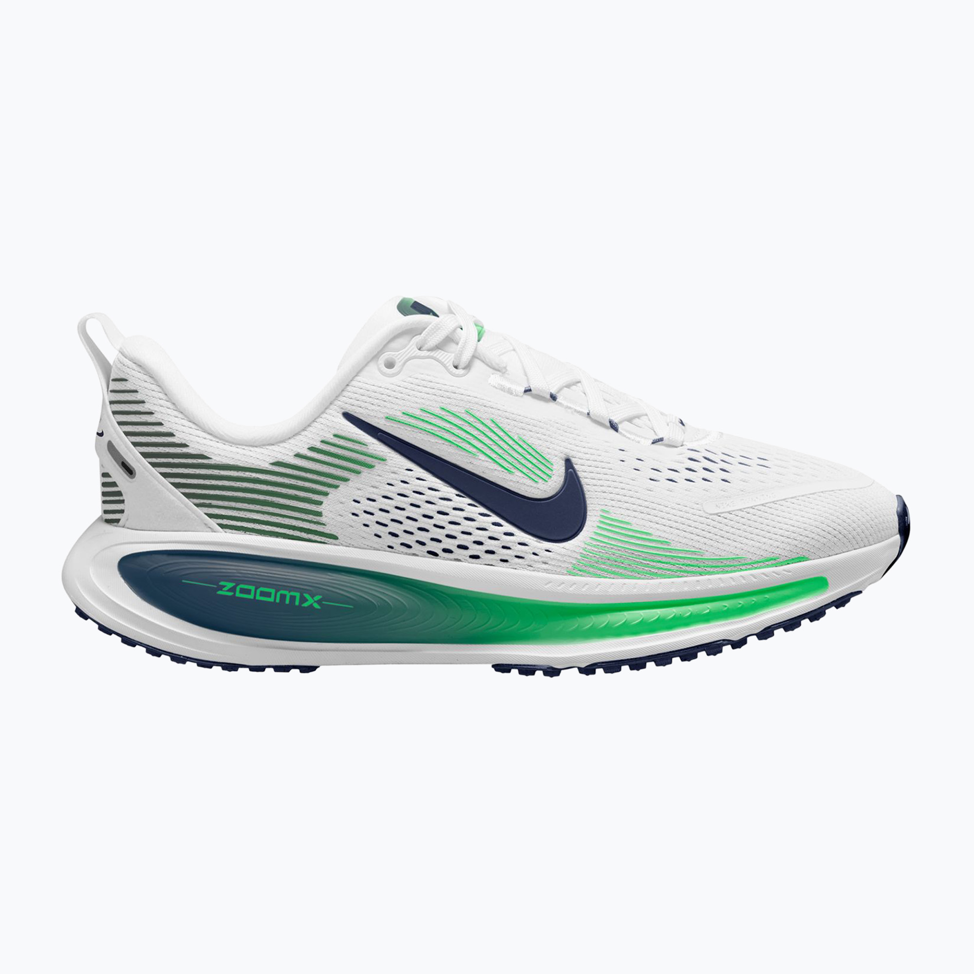 Buty do biegania dziecięce Nike Vomero 18 white/green spark/midnight navy 