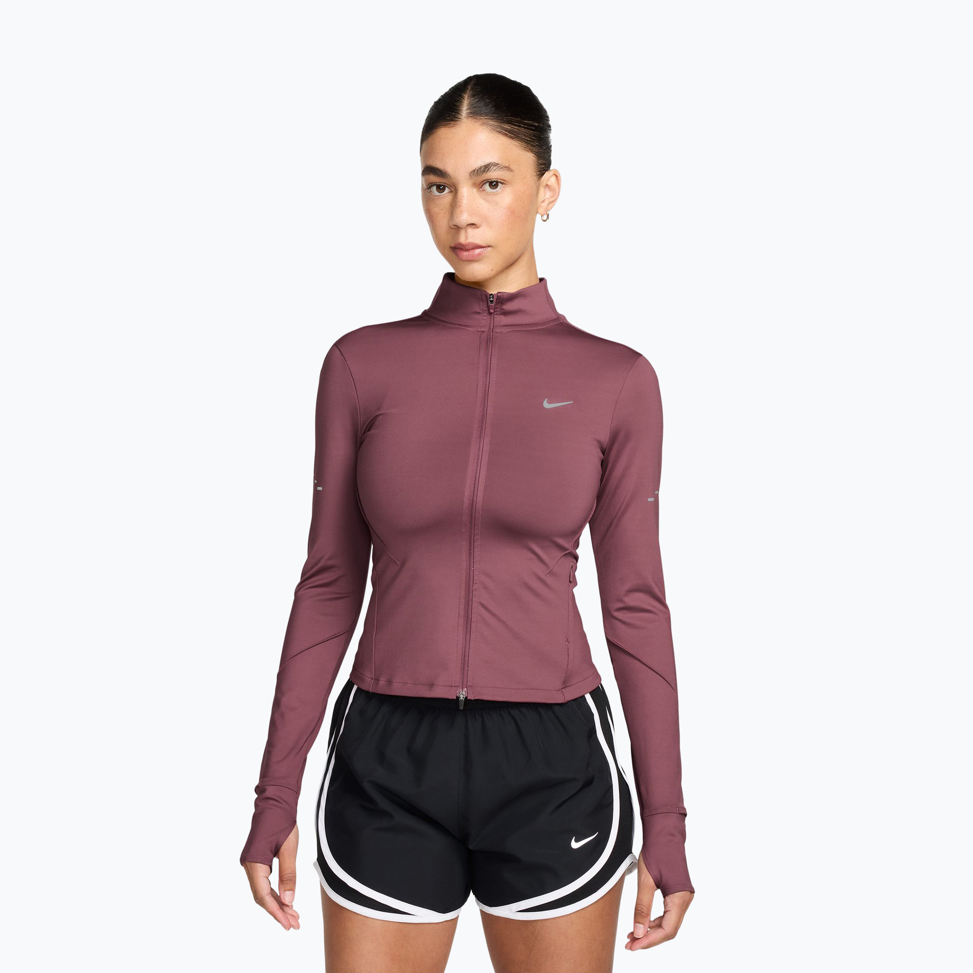 Bluză pentru femei de alergare Nike Swift Dri-Fit Full Zip pink smoke