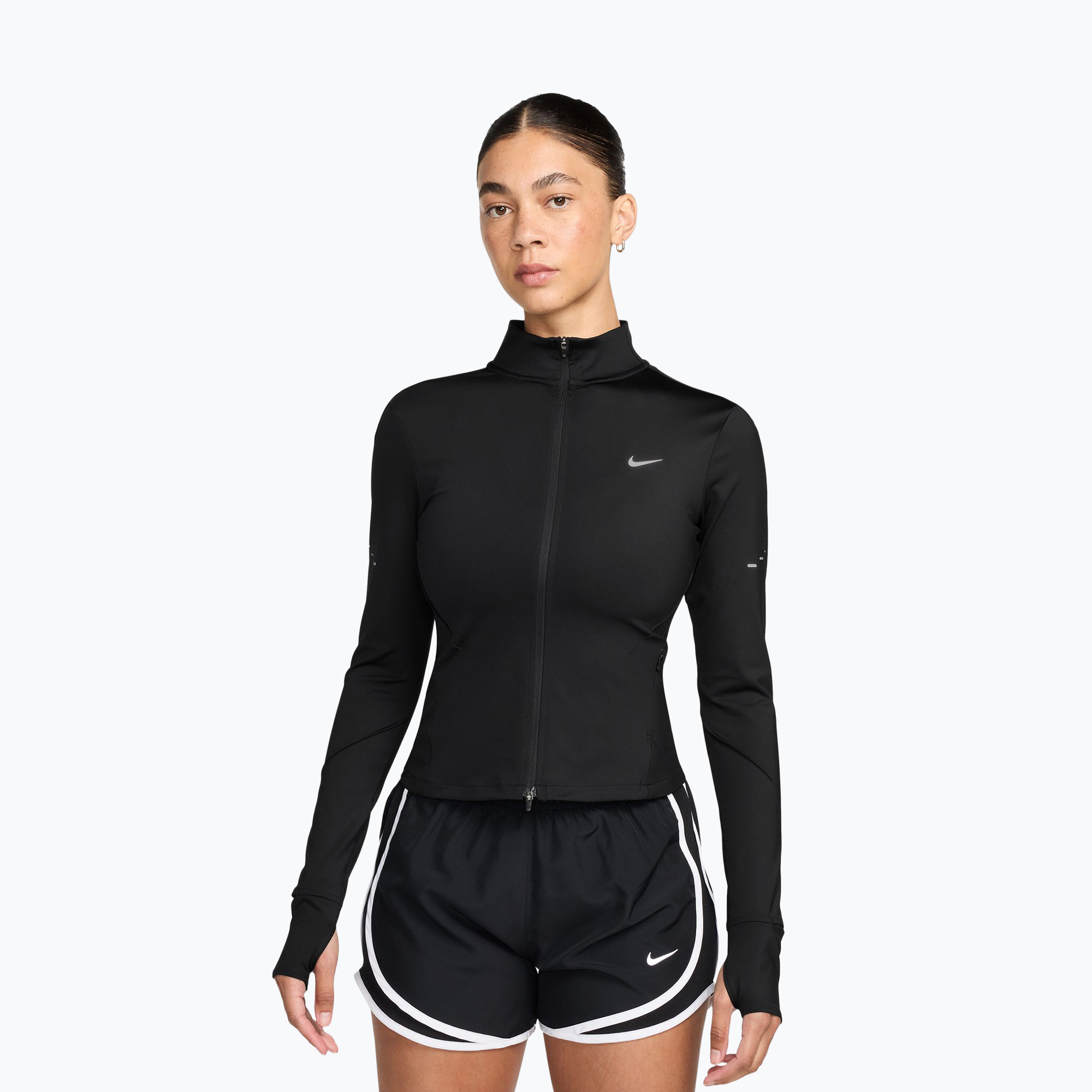 Дамски суитшърт за бягане Nike Swift Dri-Fit Full Zip black