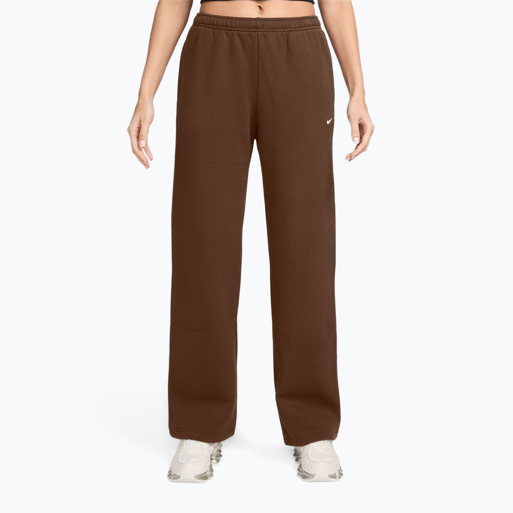 Дамски панталони Nike Studio Fleece cacao wow/sail