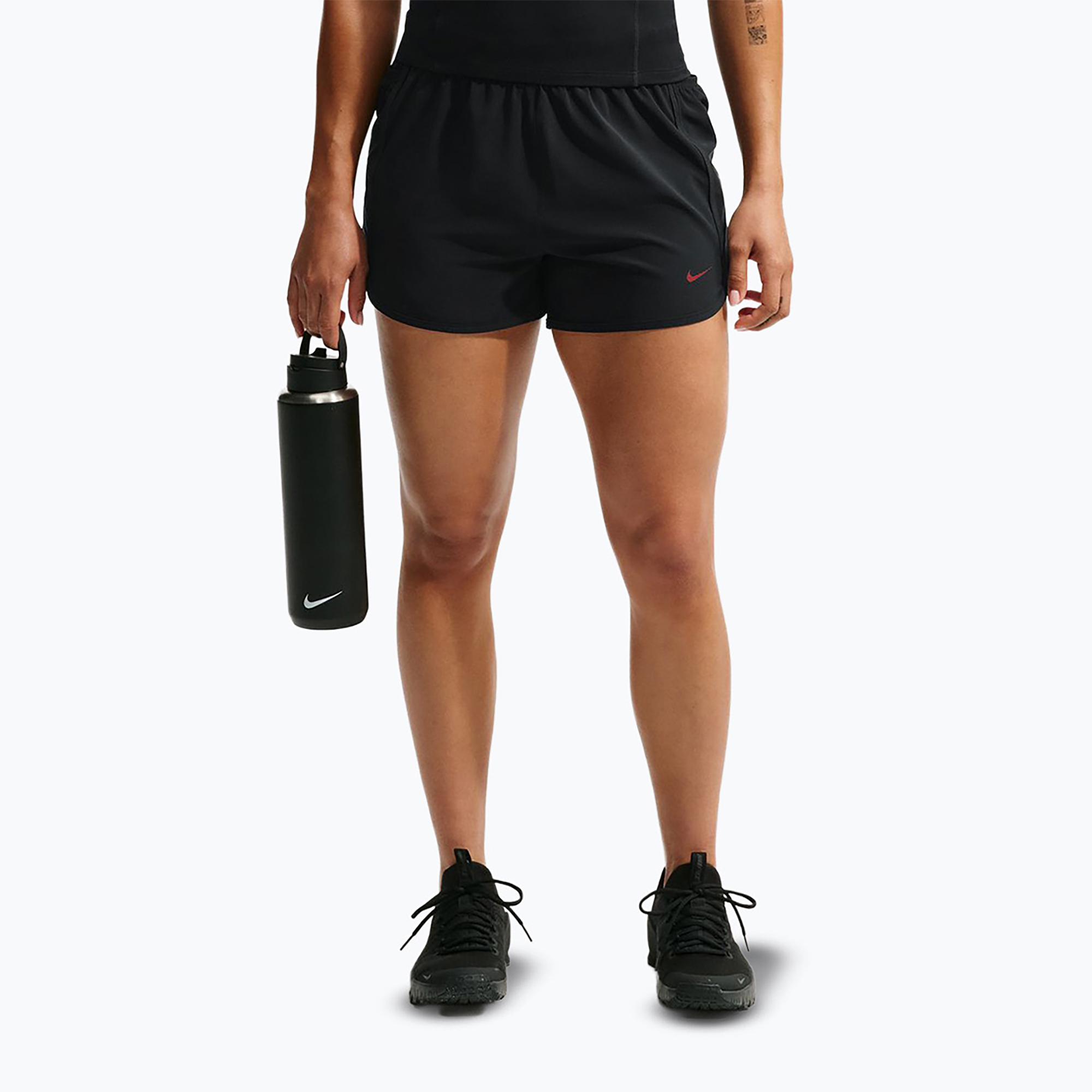 Spodenki treningowe damskie Nike One black/black/university red 