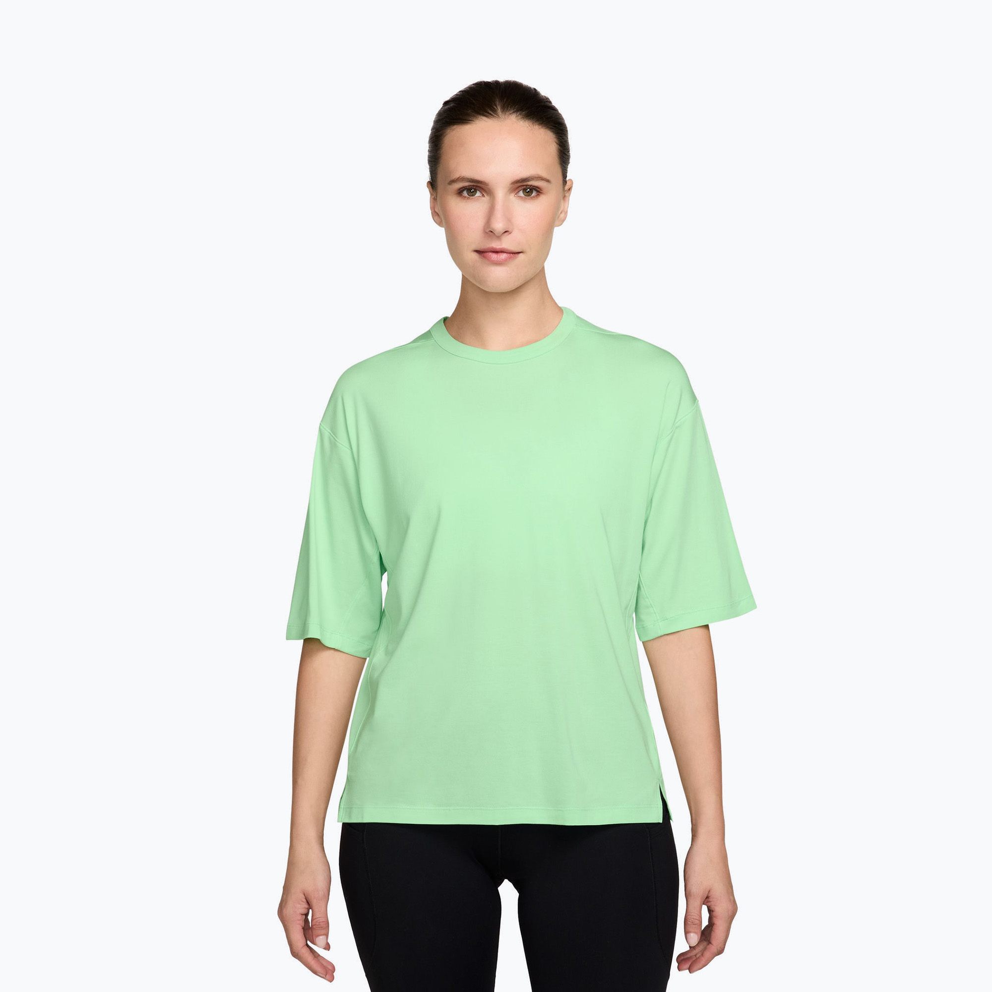 Tricou de antrenament pentru femei Nike 24.7 ImpossiblySoft Light cucumber calm/illusion green