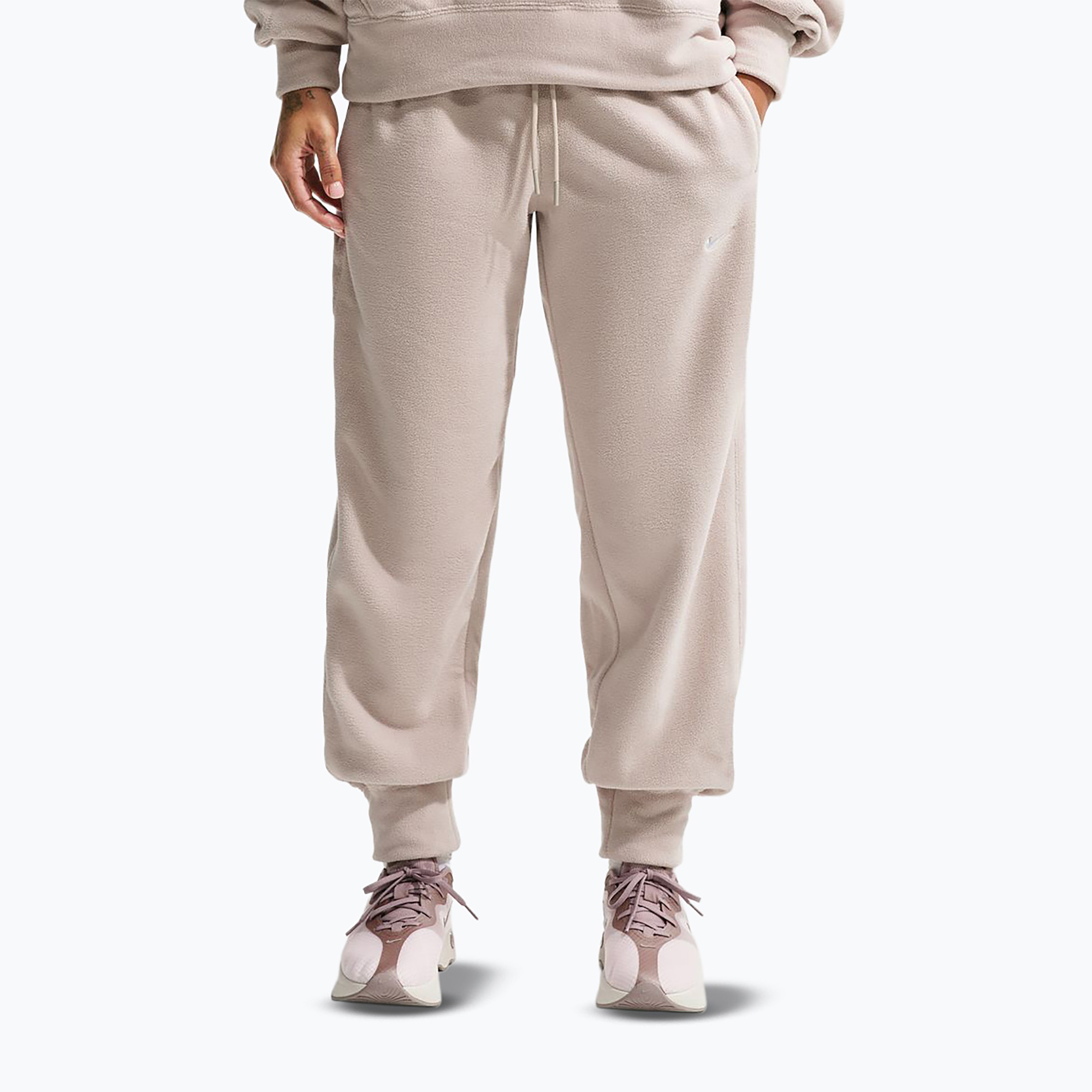 Дамски панталони Nike One Therma-FIT Mid Rise cream ii/white