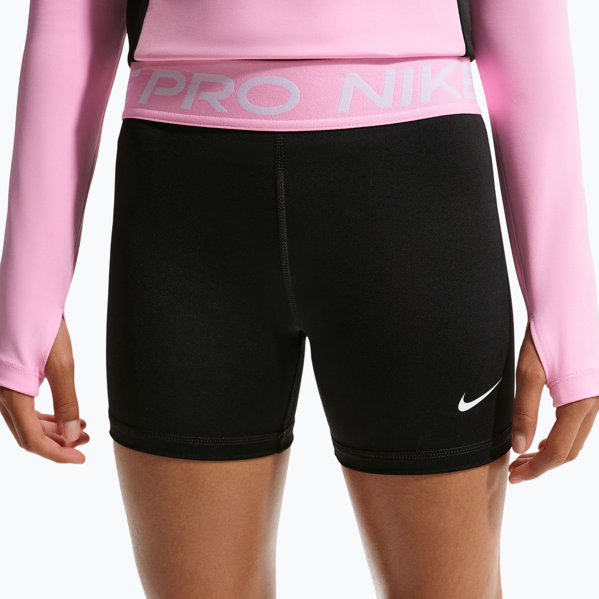 Spodenki dziecięce Nike Pro black/pink rise/white 