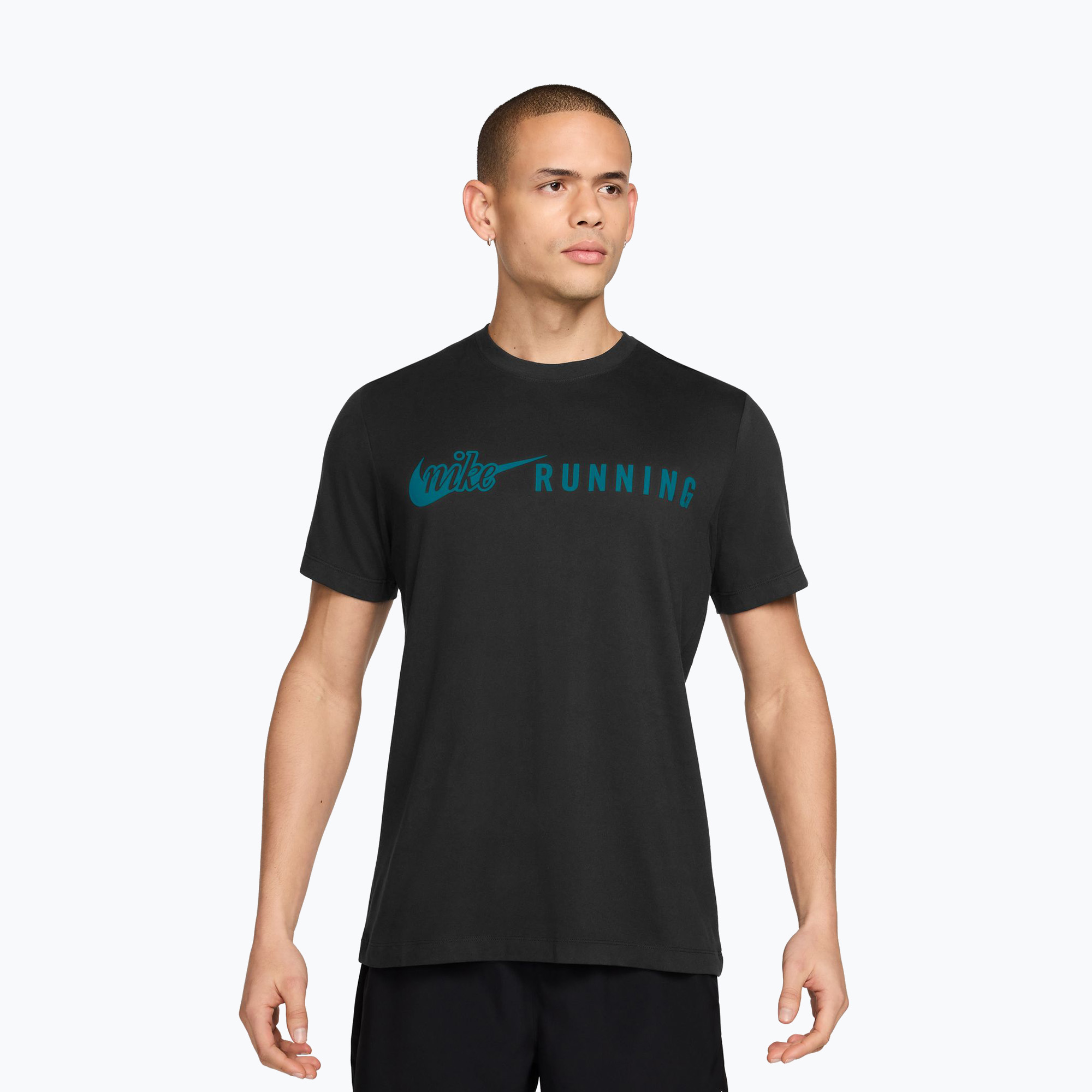 Koszulka do biegania męska Nike Dri-Fit Running T-Shirt black/bright spruce