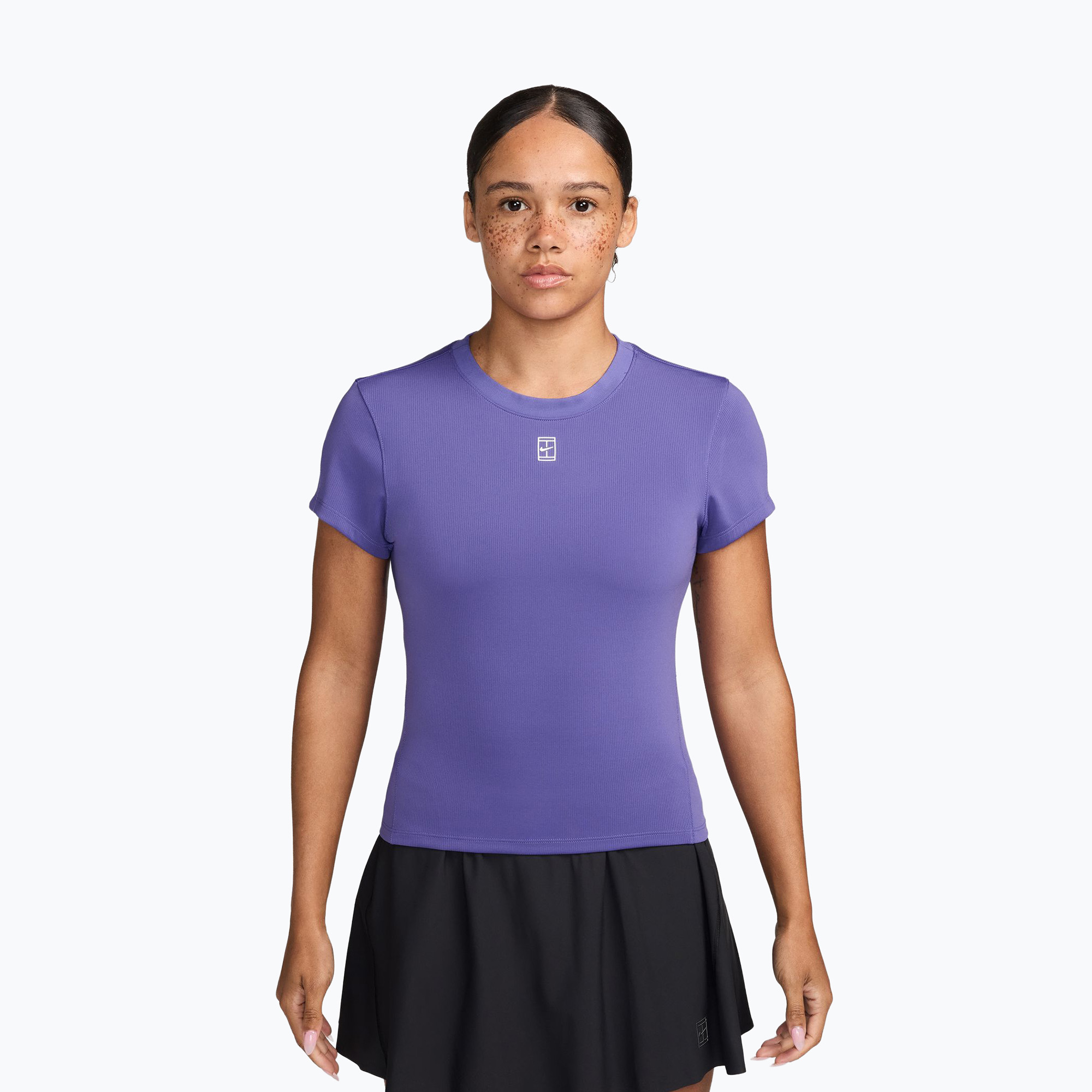 Дамска тениска за тенис Nike Court Advantage dark iris/white