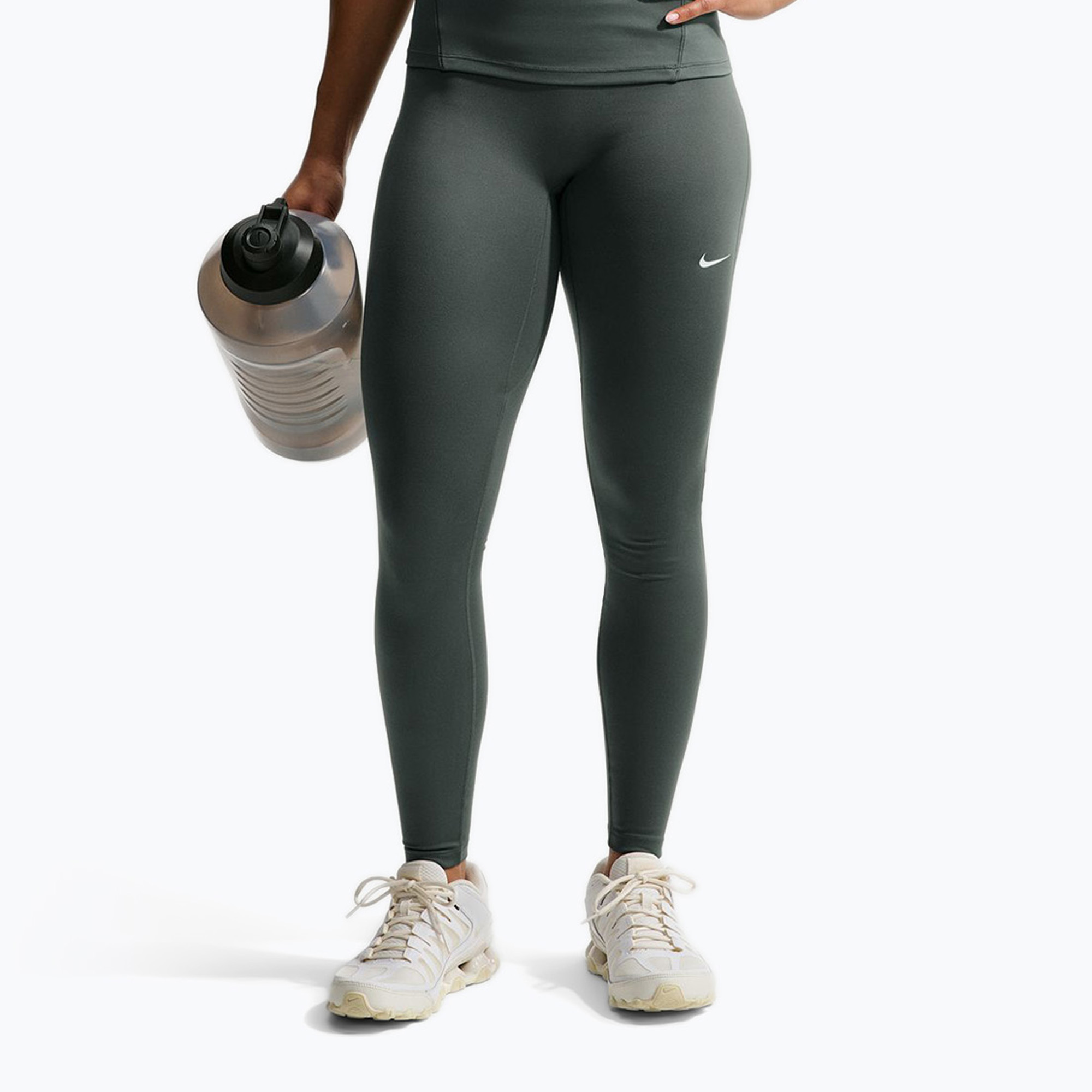 Legginsy damskie Nike One Seamless Front High-Waisted camo green/white | WYSYŁKA W 24H | 30 DNI NA ZWROT
