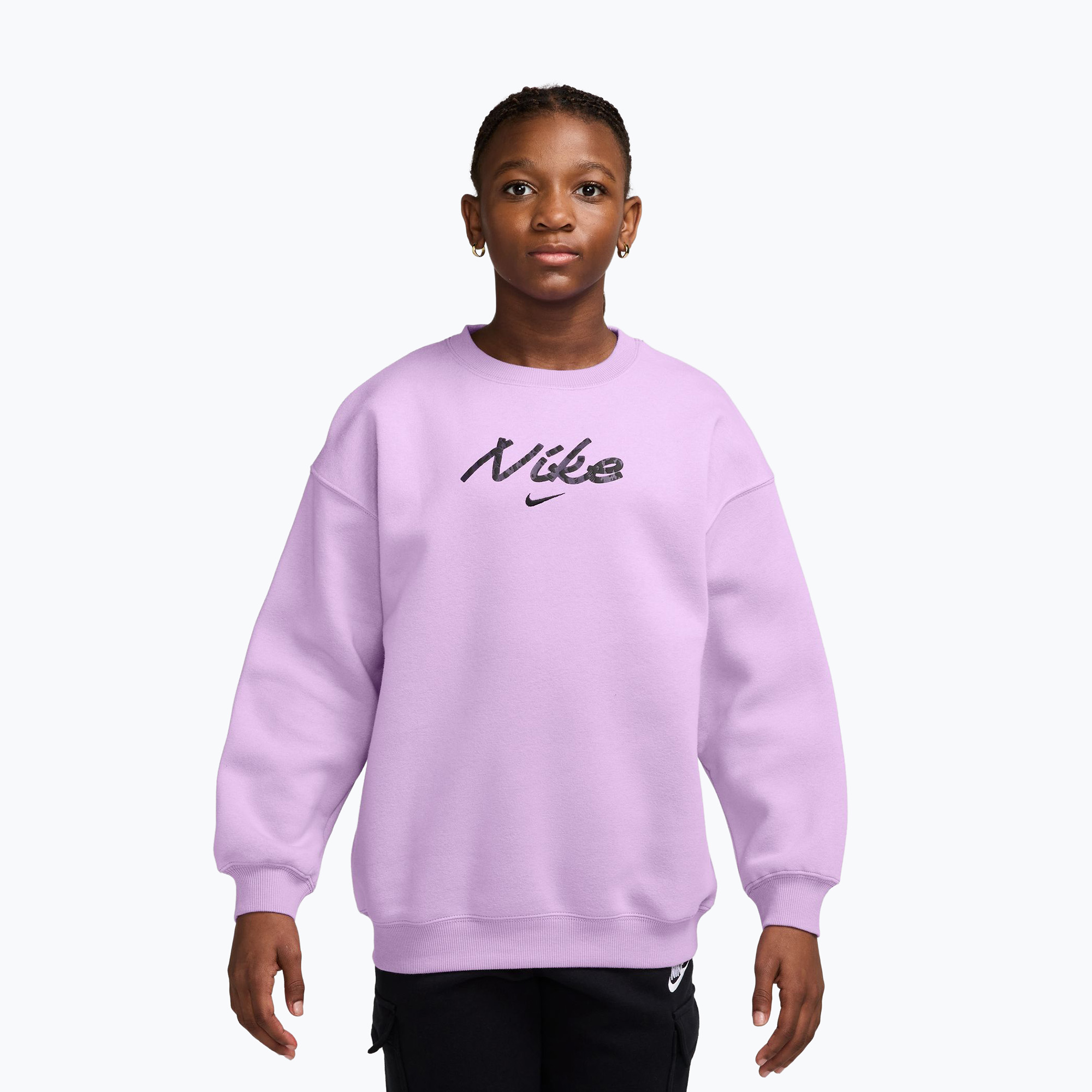Детски суитшърт Nike Sportswear Studio violet star