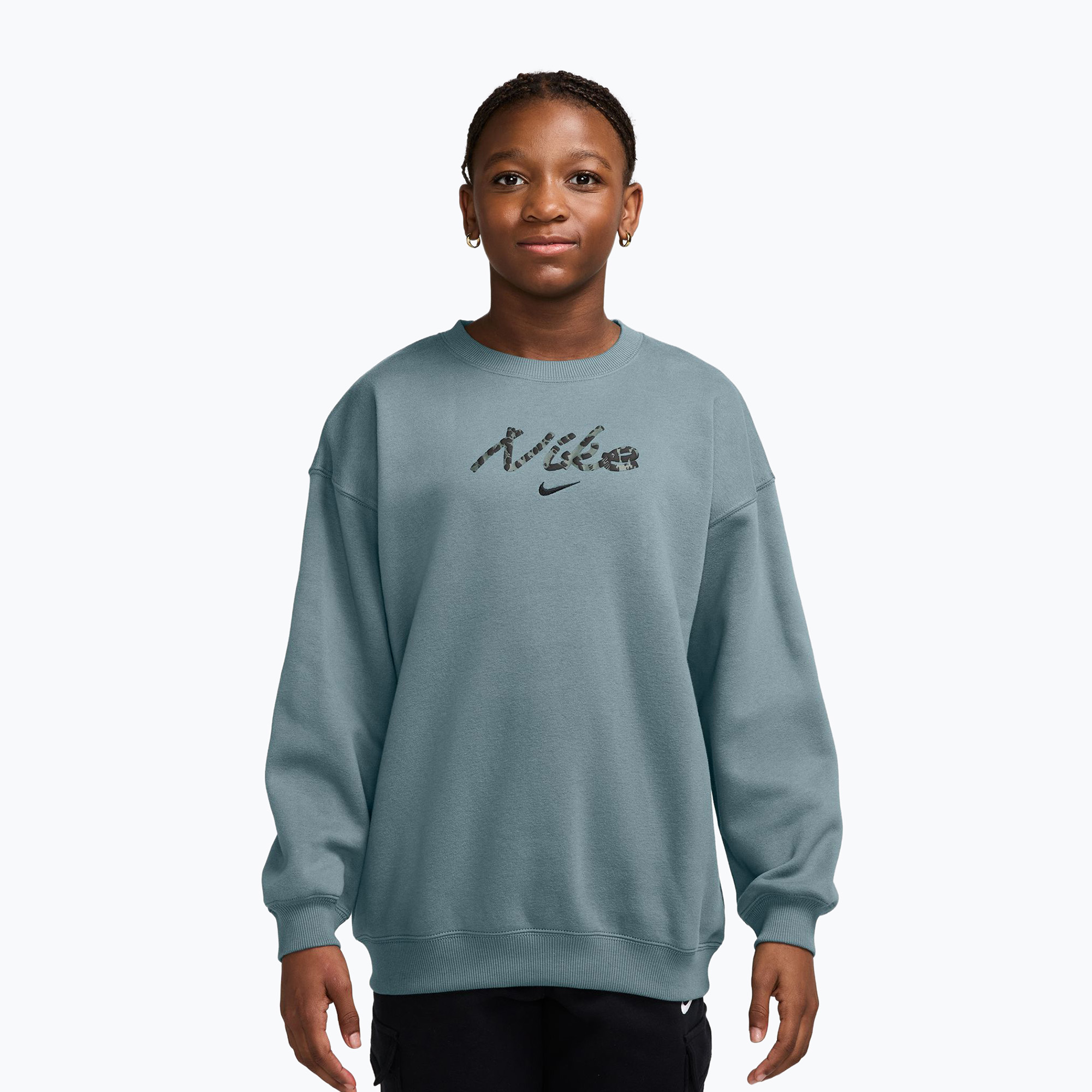 Детски суитшърт Nike Sportswear Studio mineral slate