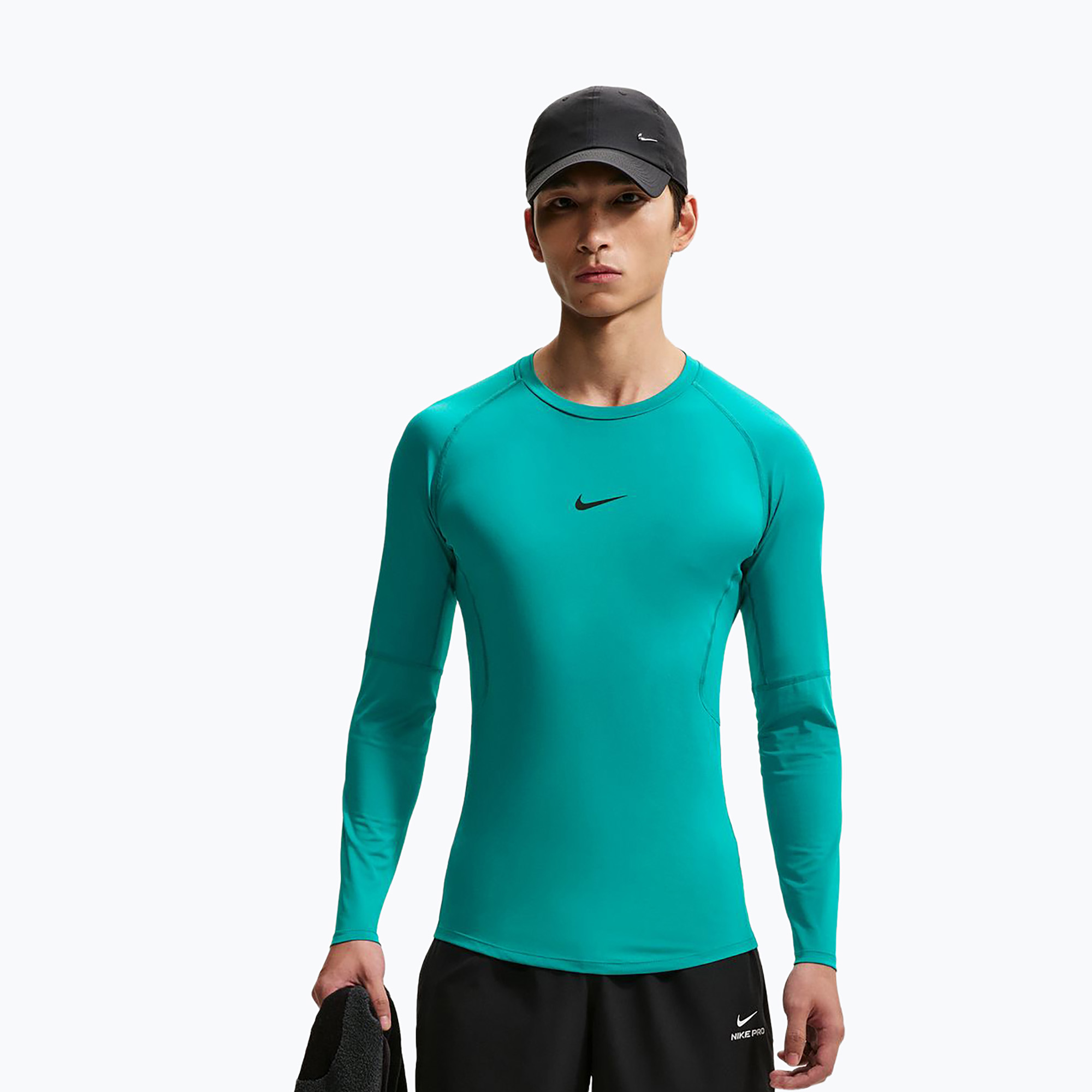 Мъжка блуза с дълъг ръкав за  тренировка Nike Pro Dri-Fit Tight Fitness energy/black