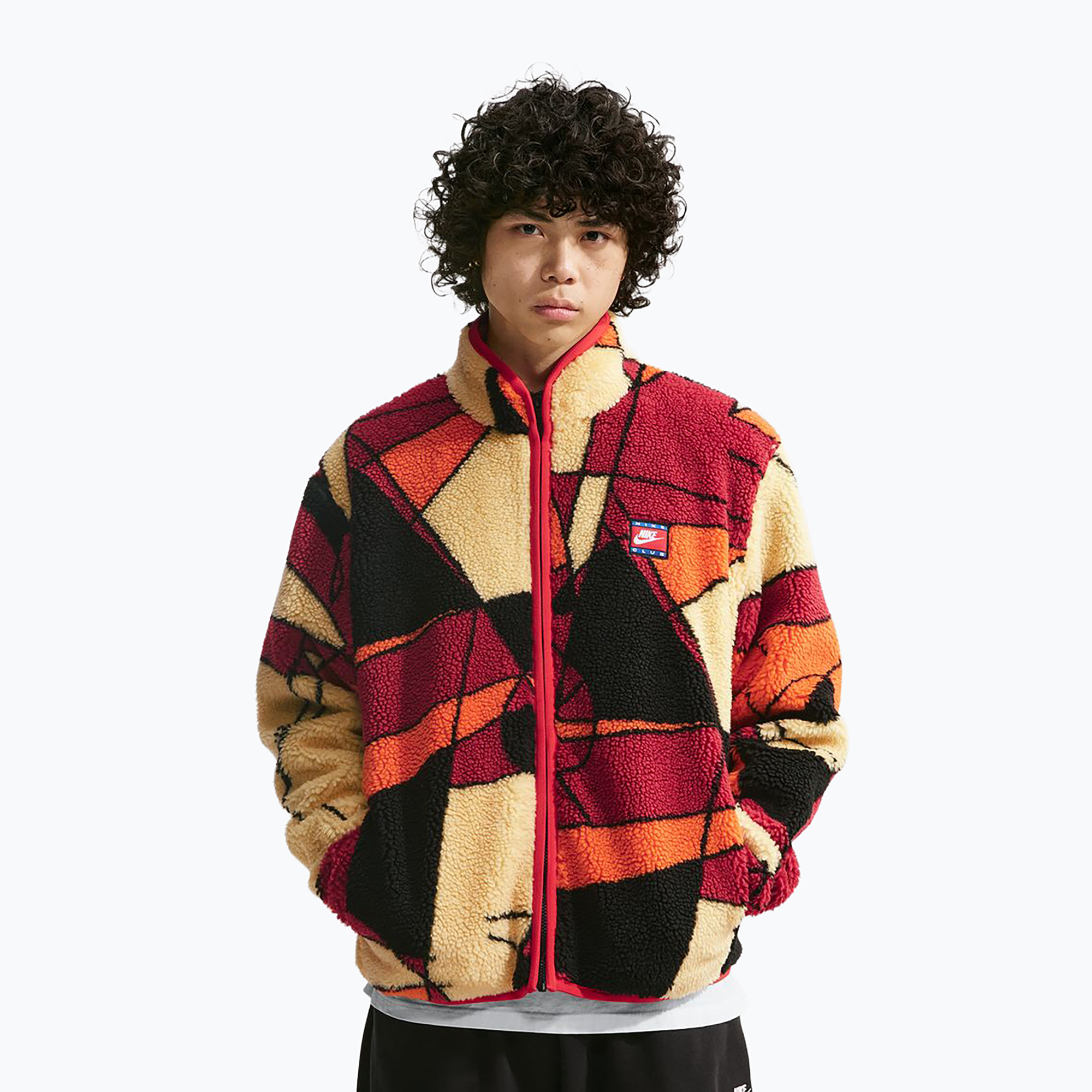Мъжко яке Nike Club Winterized Full-Zip university red/soft yellow/black