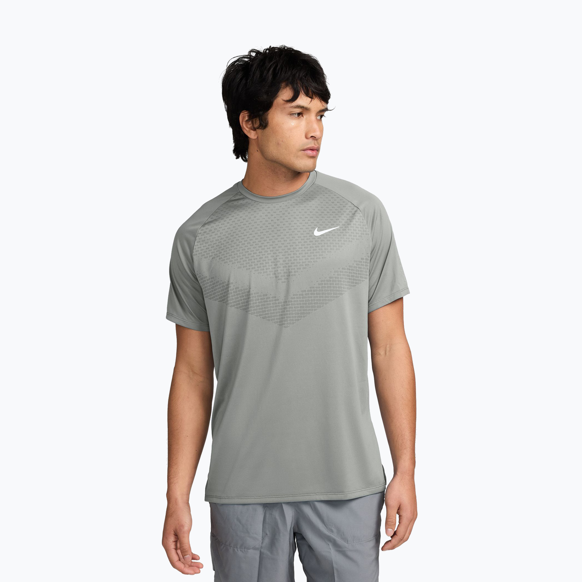 Мъжка тениска за бягане Nike Stride grey fog