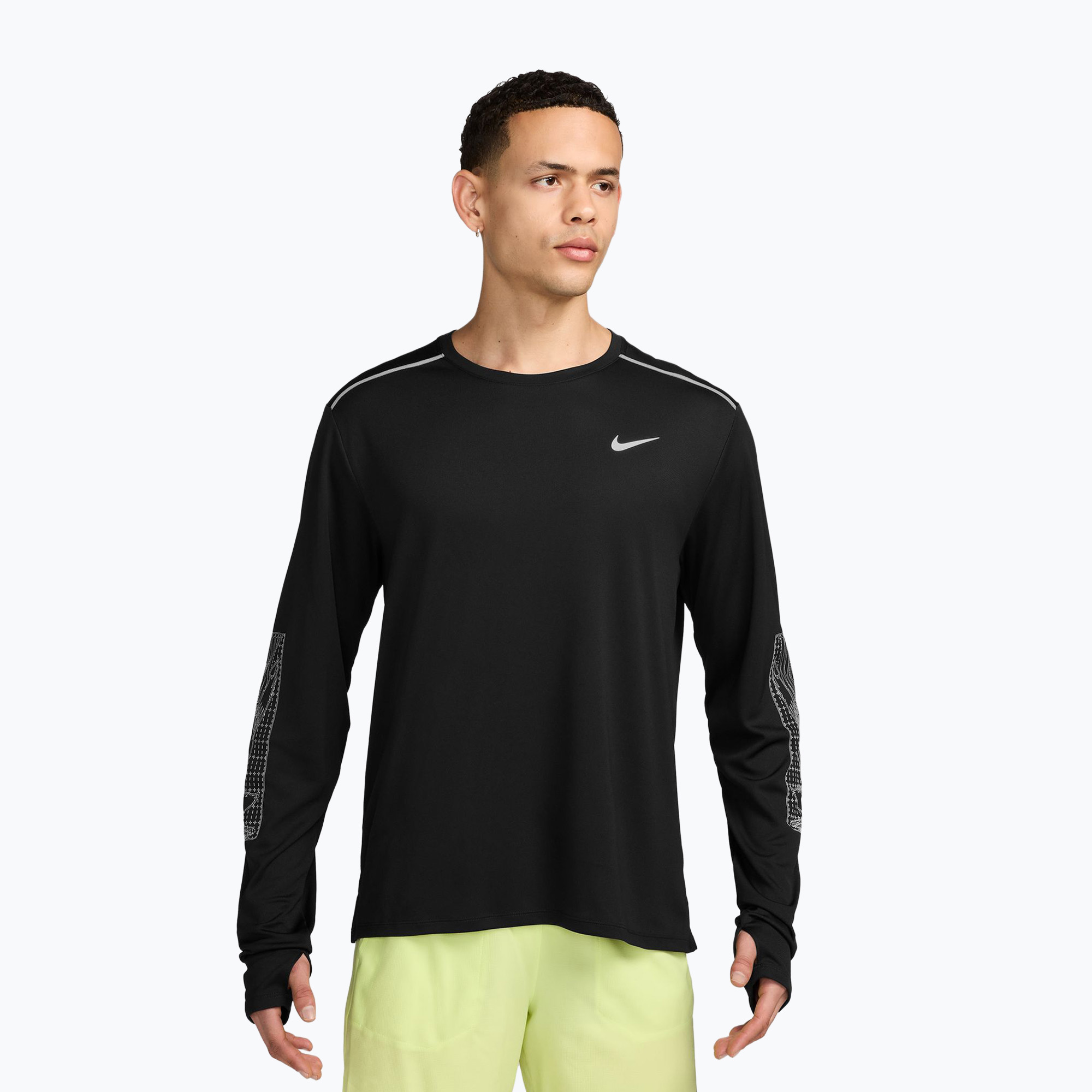 Longsleeve do biegania męski Nike Miler black