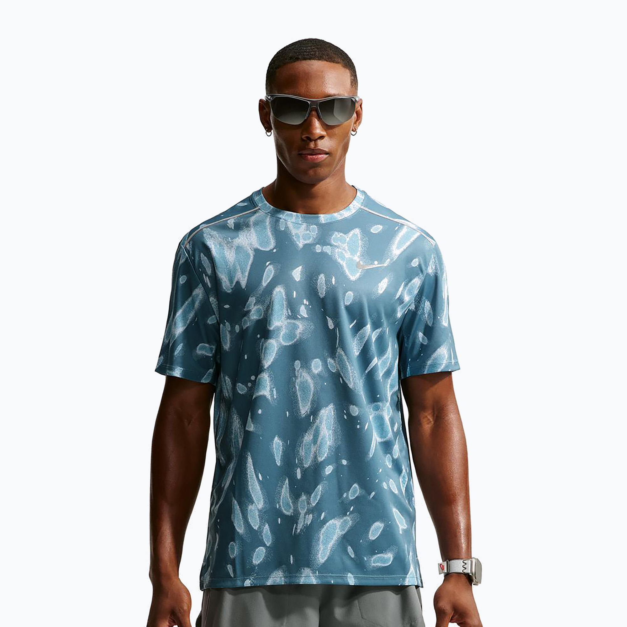 Мъжка тениска за бягане Nike Miler Dri-Fit UV smokey blue