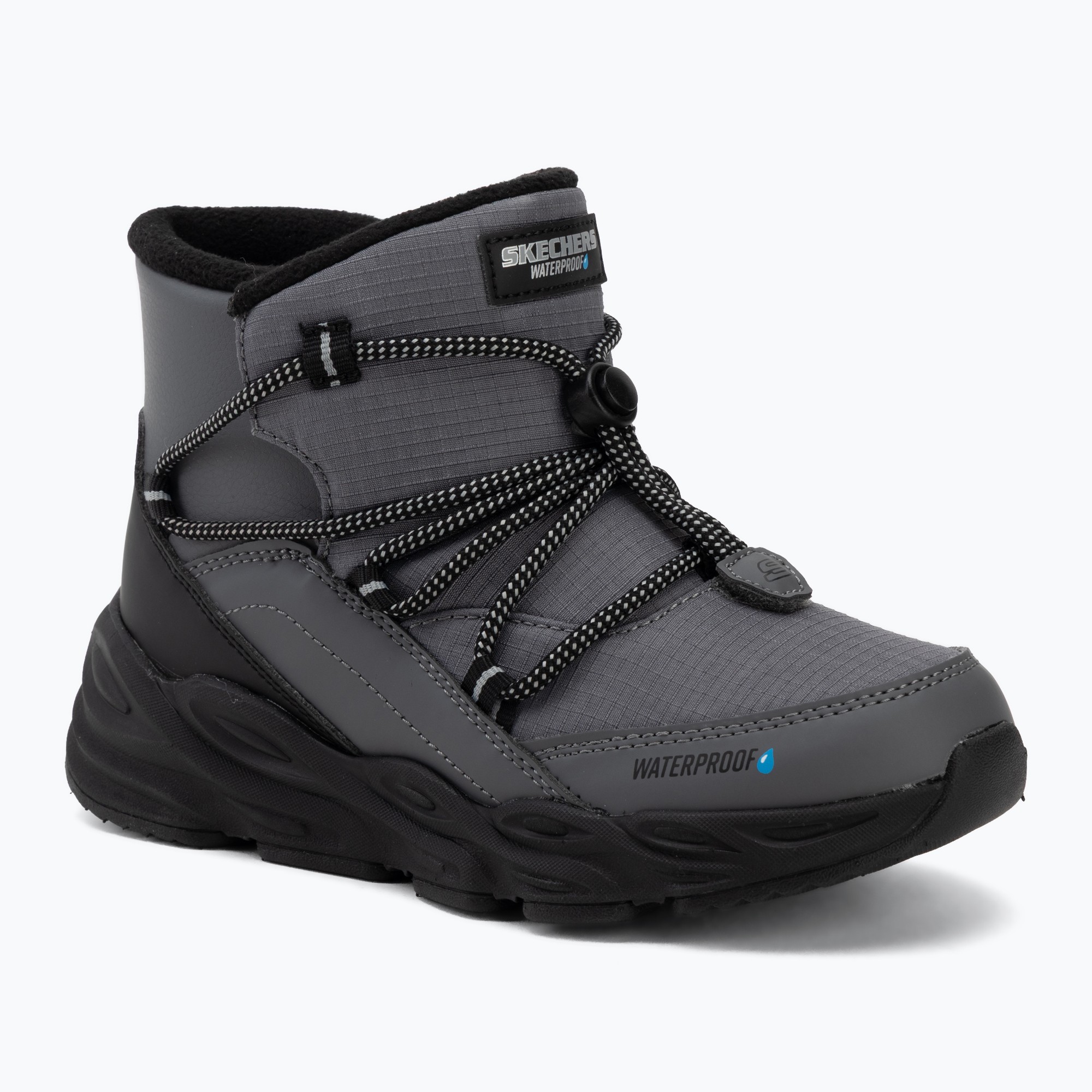 Детски зимни обувки SKECHERS Turbo Tread Storm Glider gray