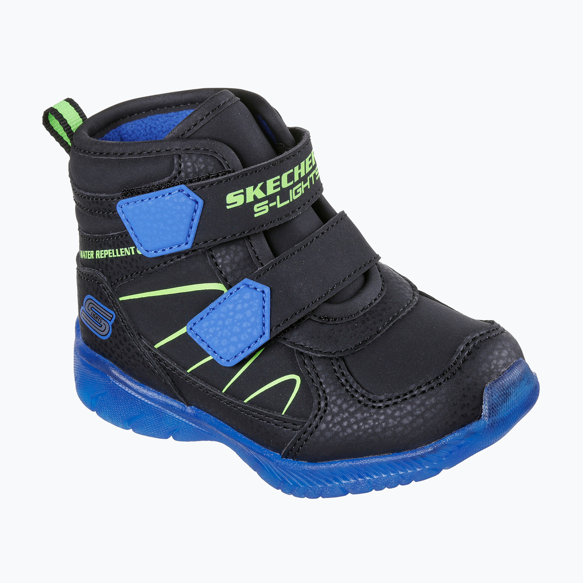 Buty dziecięce SKECHERS Illumi-Brights Splash Beams black/blue/lime 