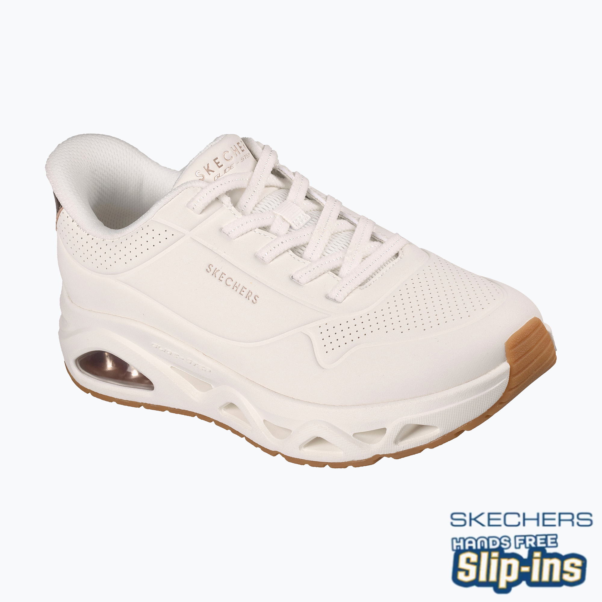 Buty damskie SKECHERS Uno Glide-Step Glide On Air white
