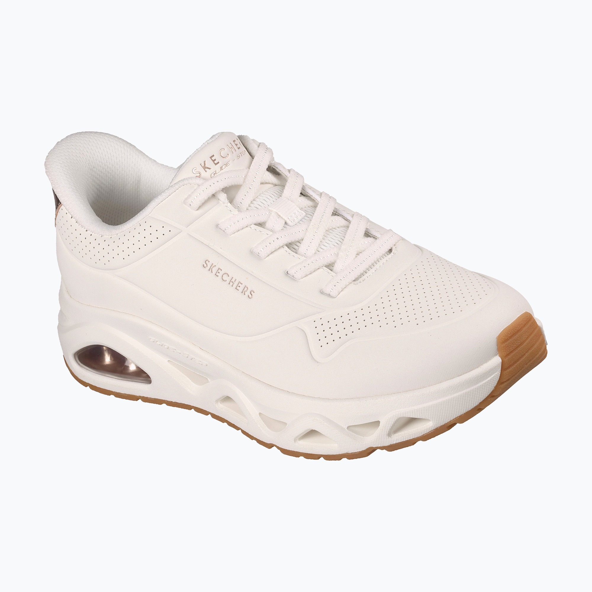 Buty damskie SKECHERS Uno Glide-Step Glide On Air white 