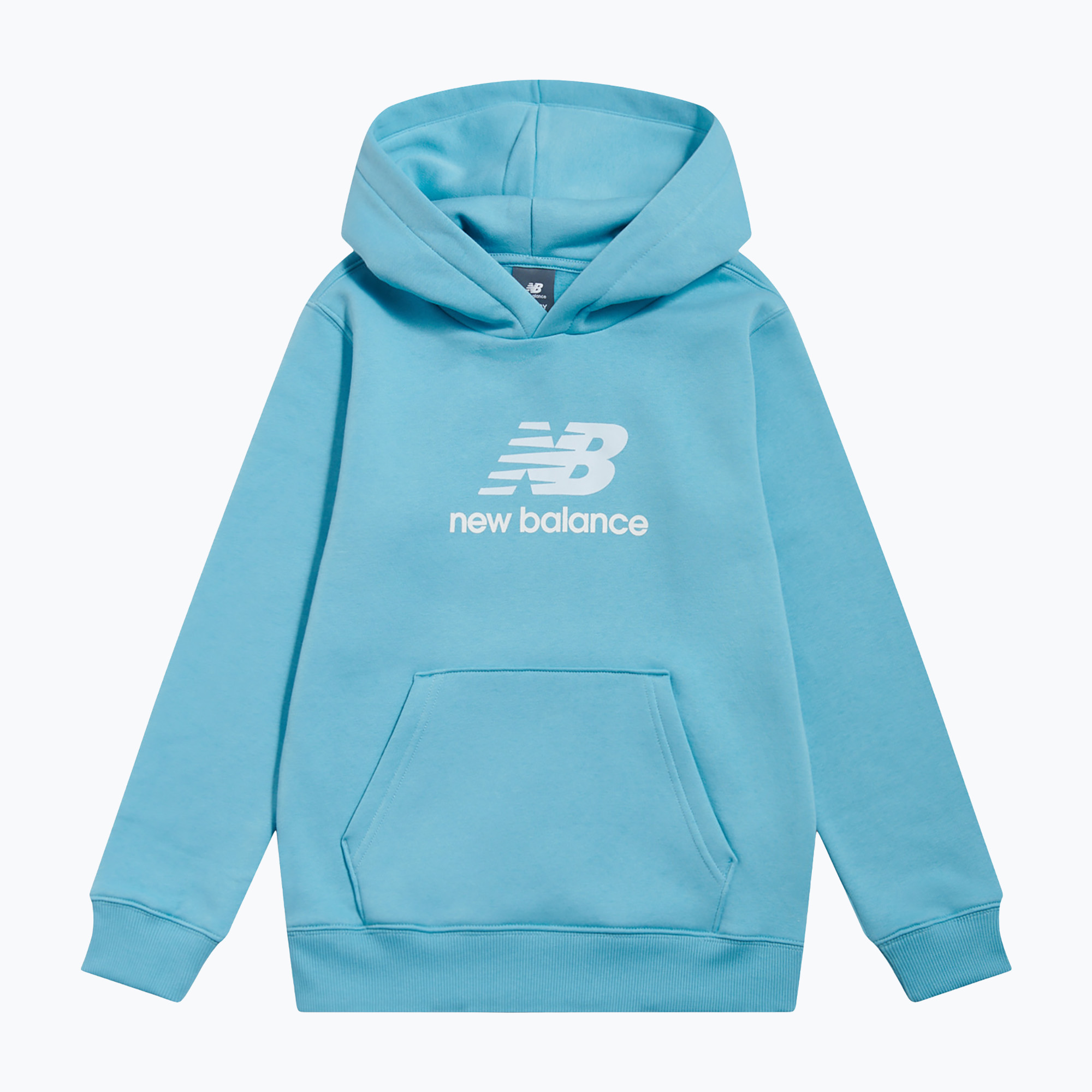 Детски суитшърт New Balance BB Stacked Logo Hoodie taffy blue
