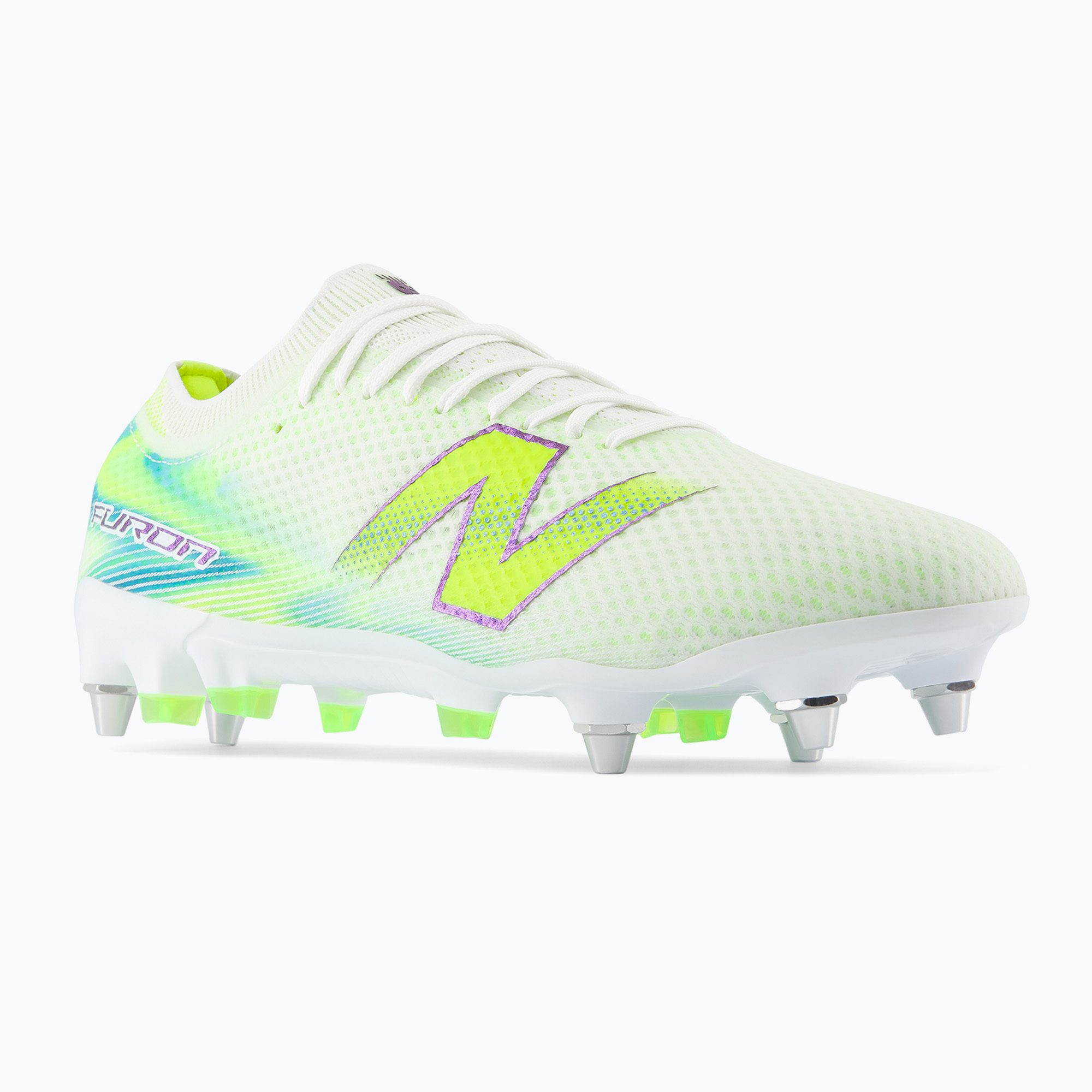 Încățăminte de fotbal New Balance Furon Elite V9 SG white/alkaline green