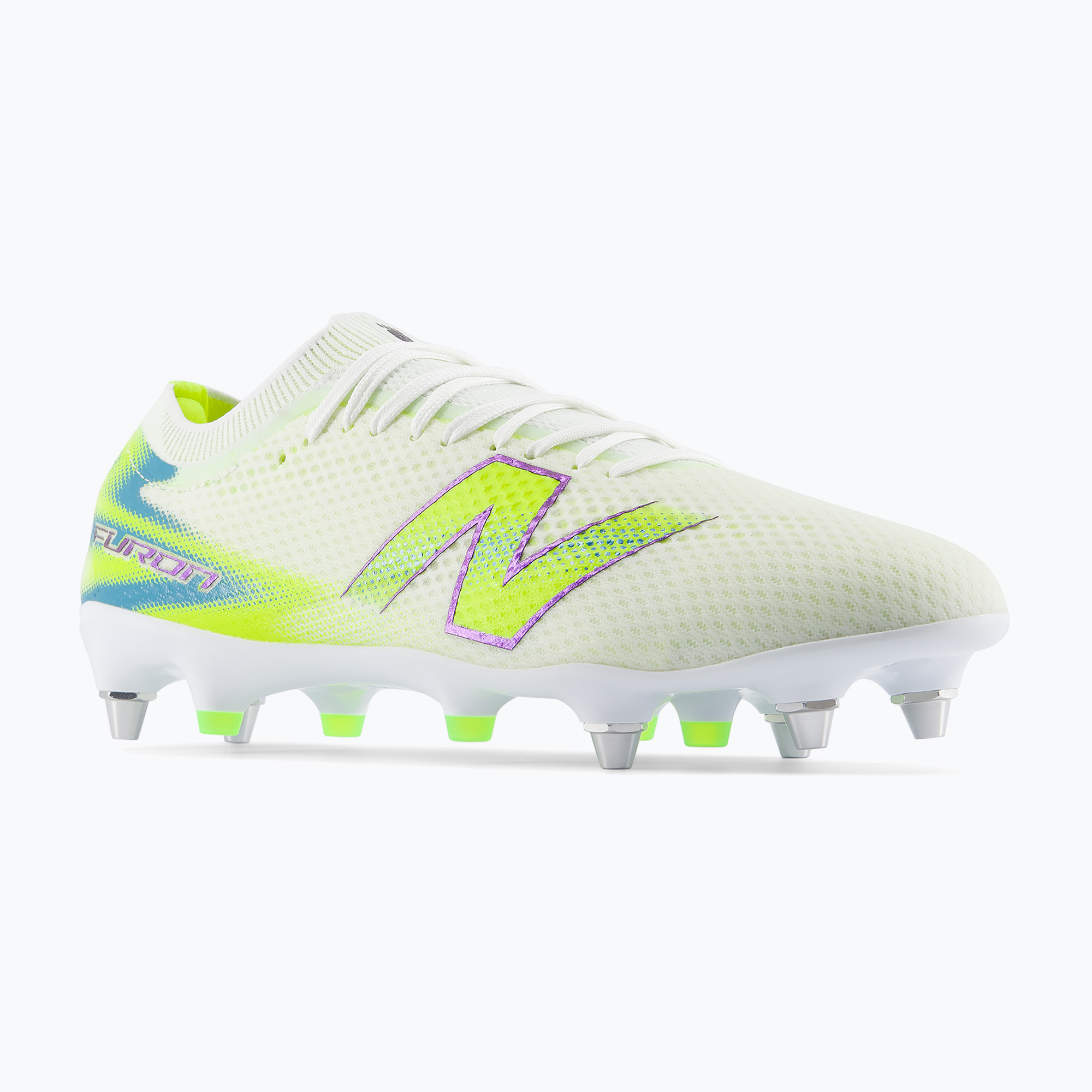 Încățăminte de fotbal New Balance Furon Pro V9 SG white/alkaline green
