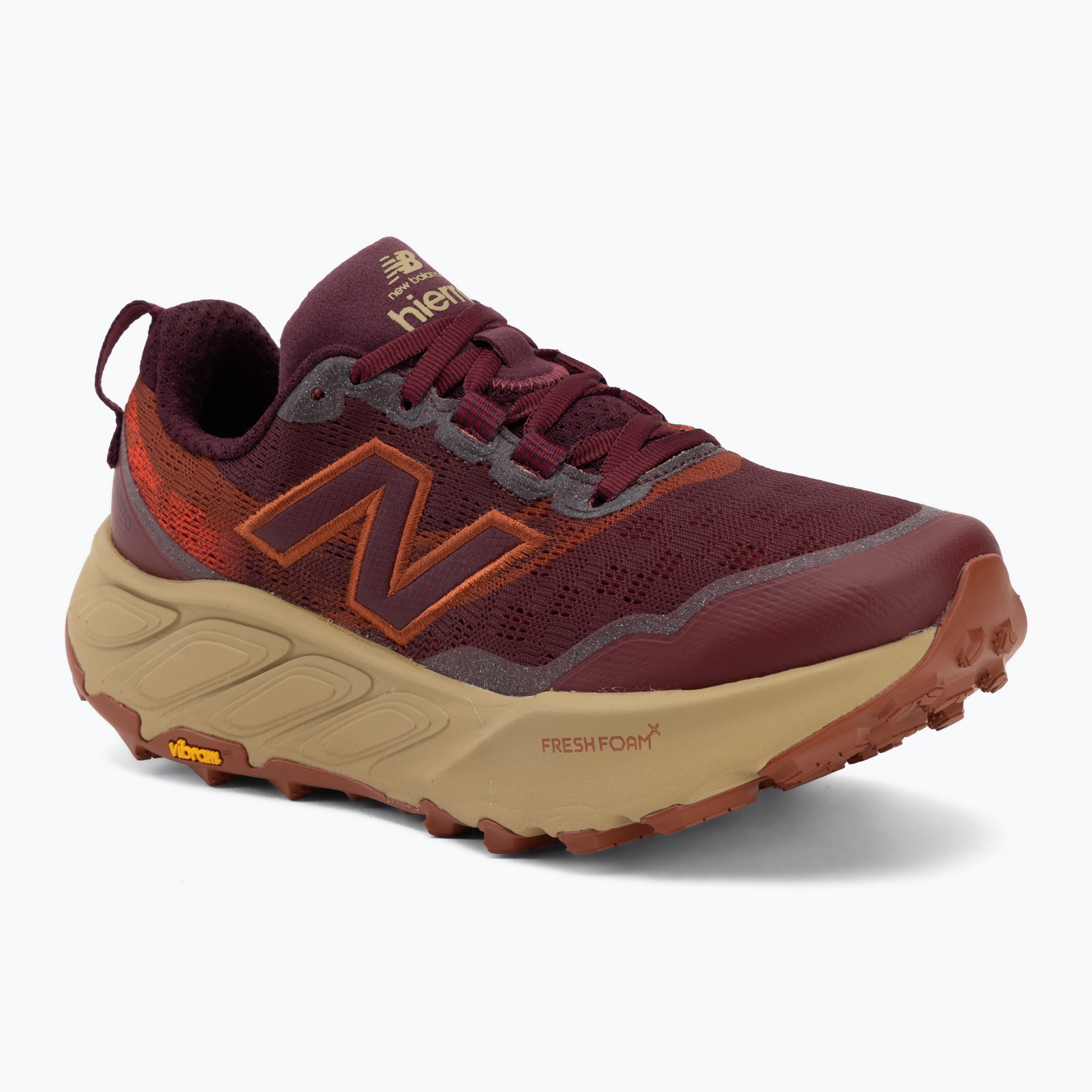 Buty do biegania męskie New Balance Fresh Foam X Hierro V9 mulled wine/neo flame 