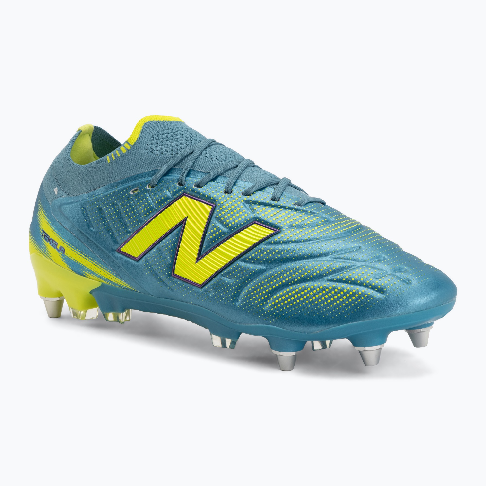 Футболни обувки New Balance Tekela Elite Low V5 SG metallic blue/alkaline green/team navy