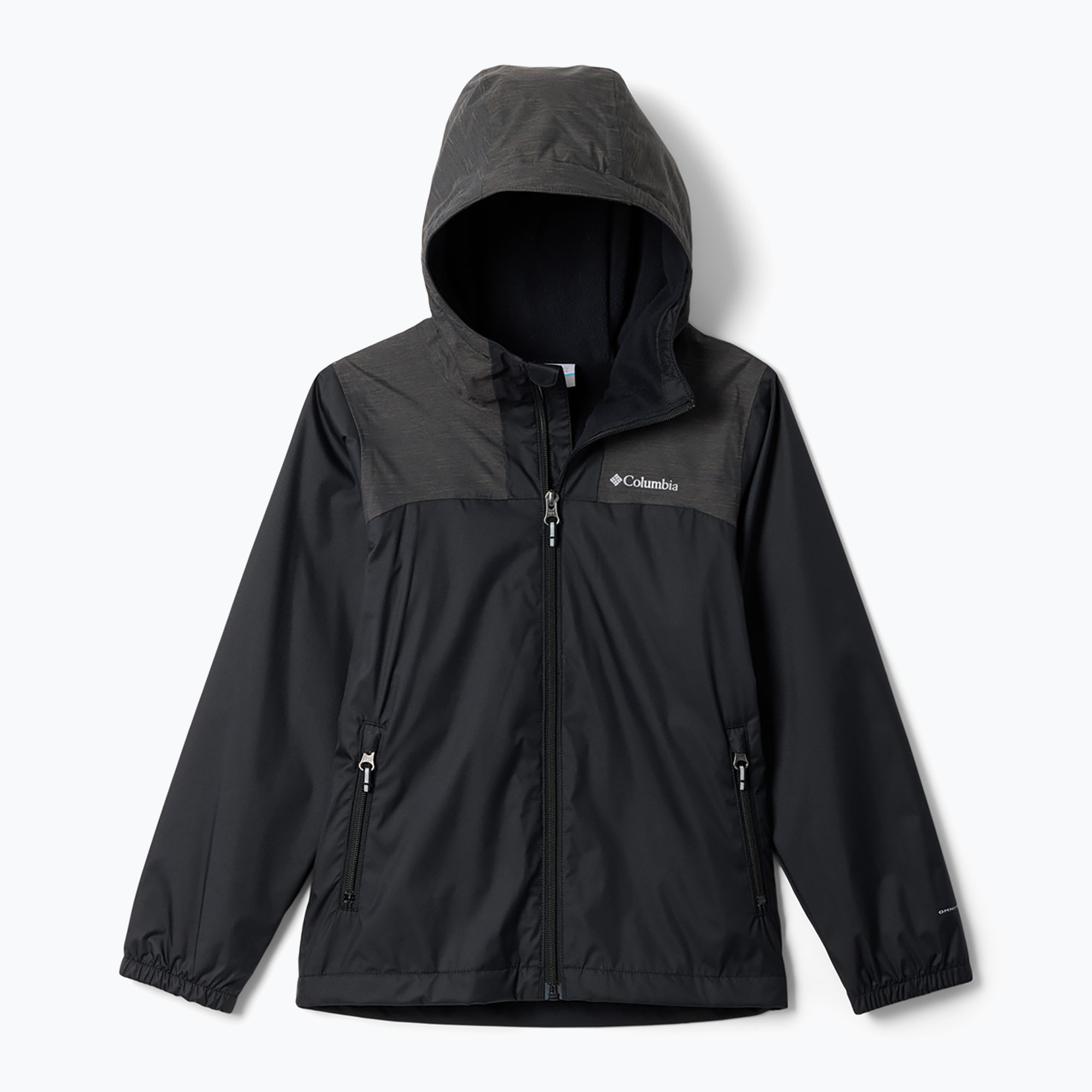 Detská nepremokavá bunda Columbia Rainy Trails III Fleece Lined black