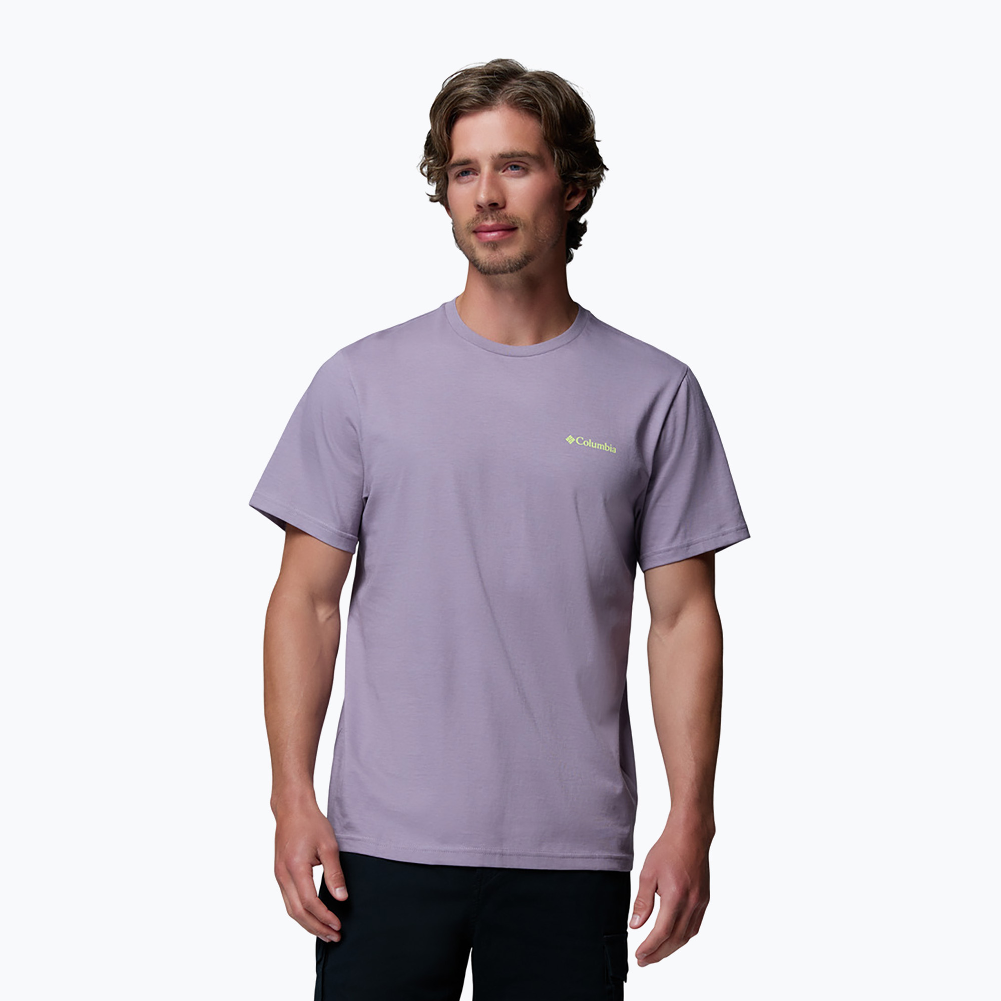 Мъжка тениска Columbia CSC Basic Logo Back Tee shale purple/linework c badge