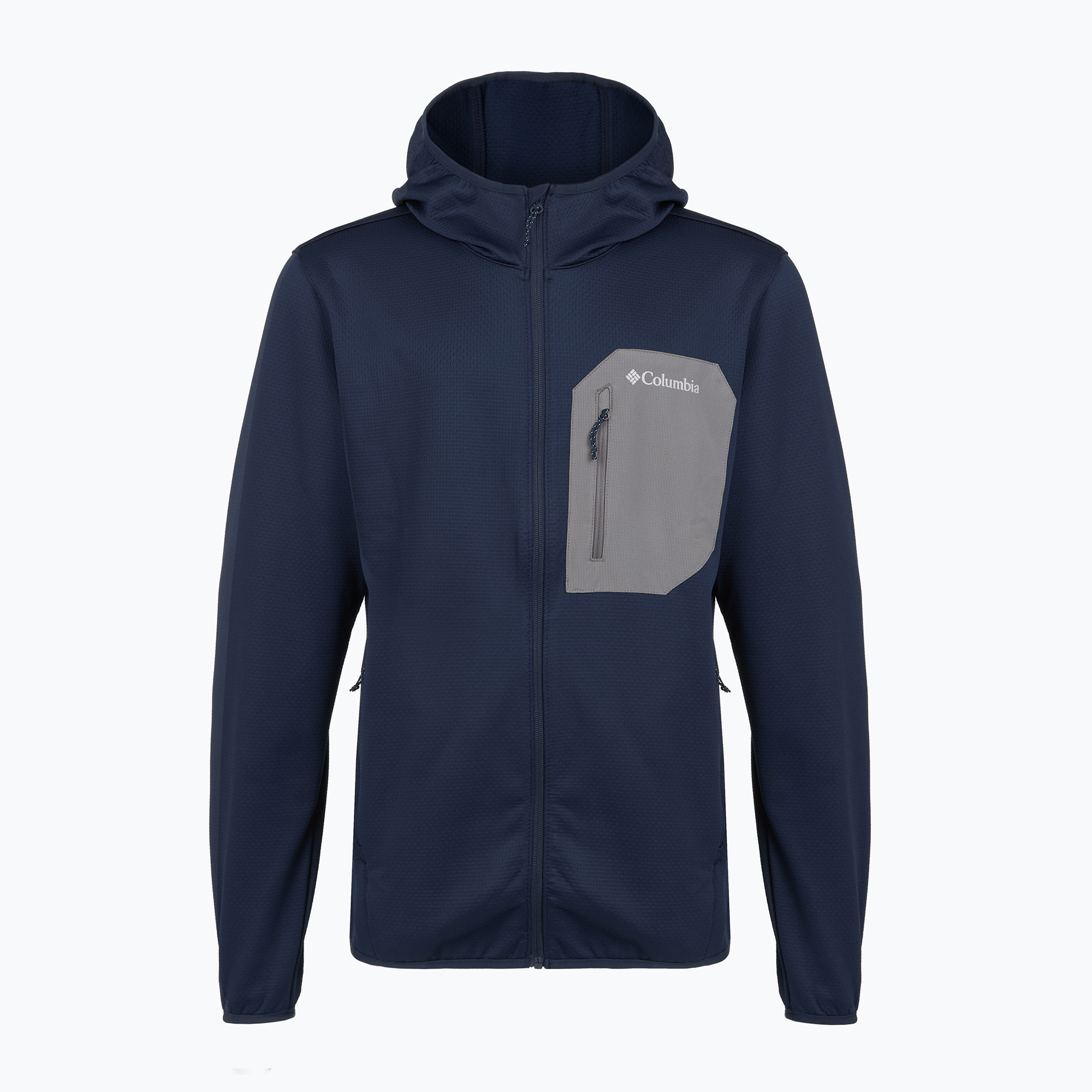 Bluza trekkingowa męska Columbia Tall Heights Hdd Grid Fleece Full Zip collegiate navy/city grey