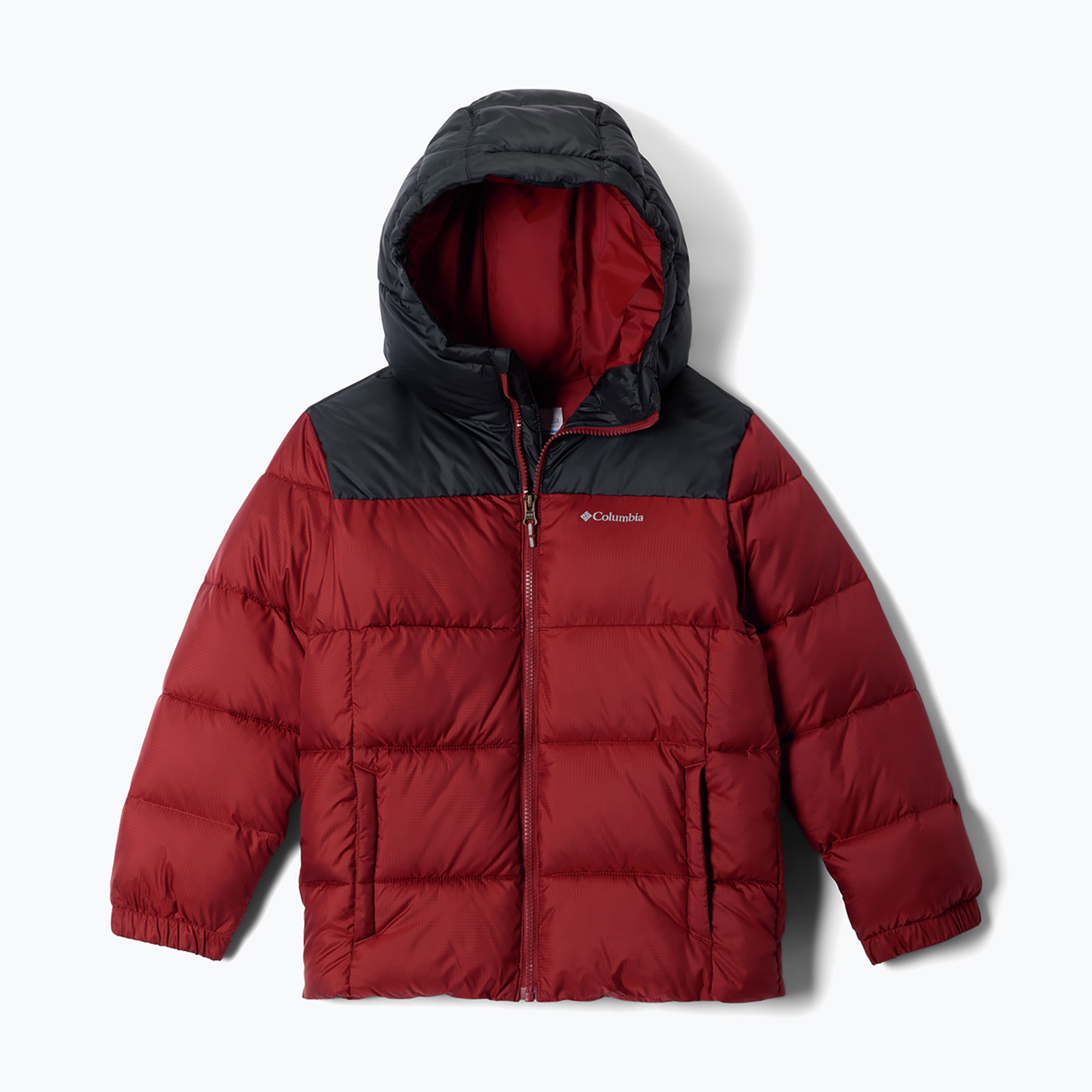Детско ватирано яке Columbia Puffect Hooded Red Oxide/Black