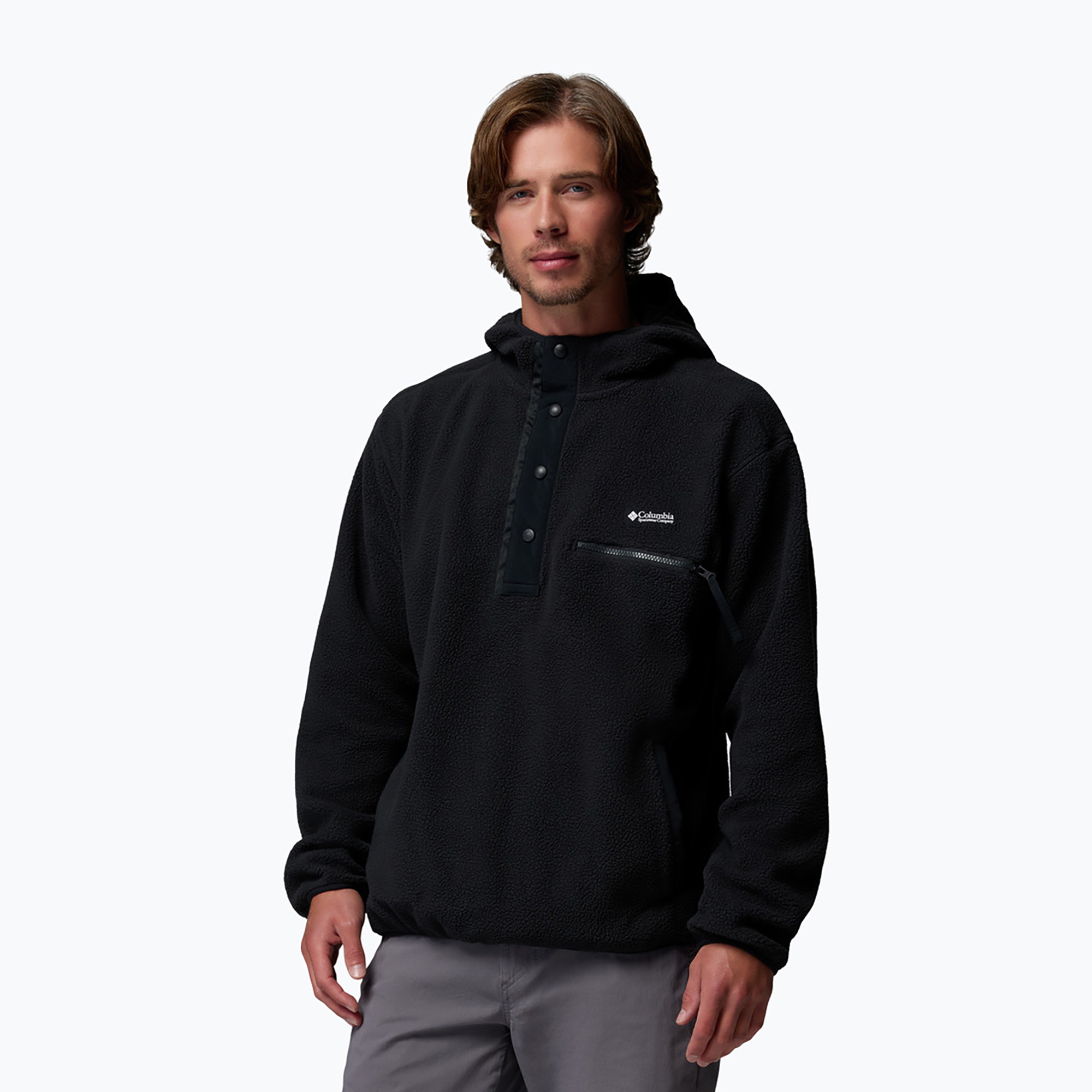 Bluză fleece pentru bărbați Columbia Helvetia II Hoodie Black