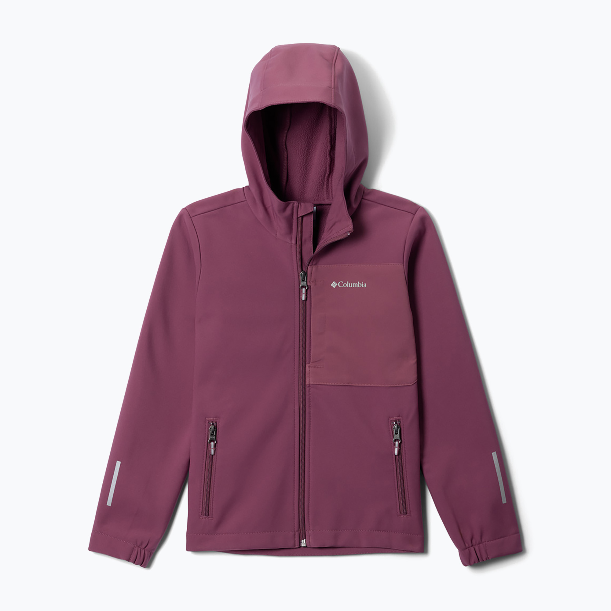 Detská softshellová bunda Columbia Ascender Hooded Softshell antique mauve