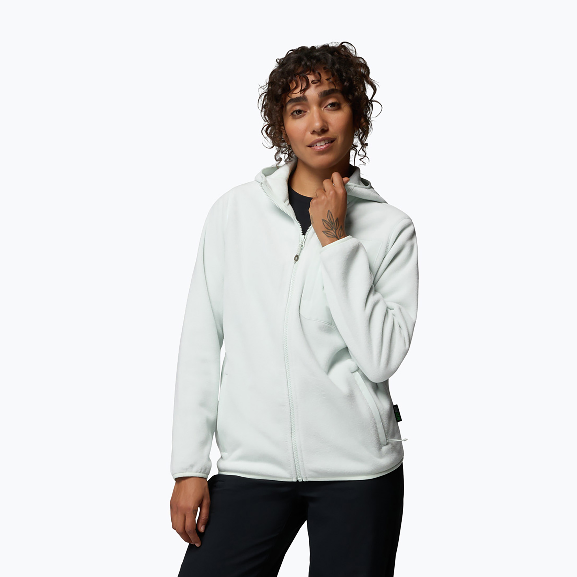 Bluză fleece pentru femei Columbia Pacific Arch 200 Hooded Full Zip Fleece tea light