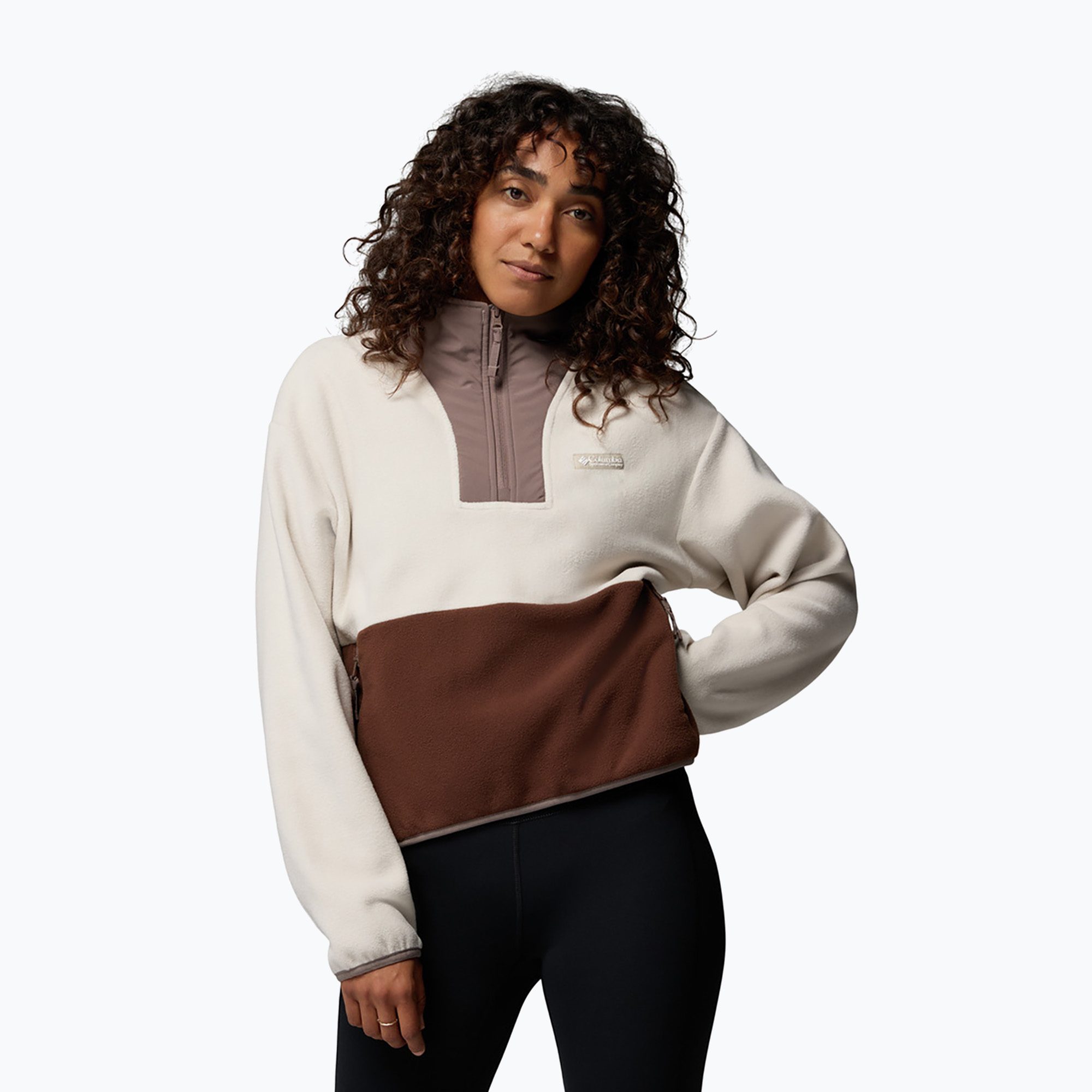 Bluză fleece pentru femei Columbia Sequoia Grove II Half Zip Fleece dark stone/tobacco/iron