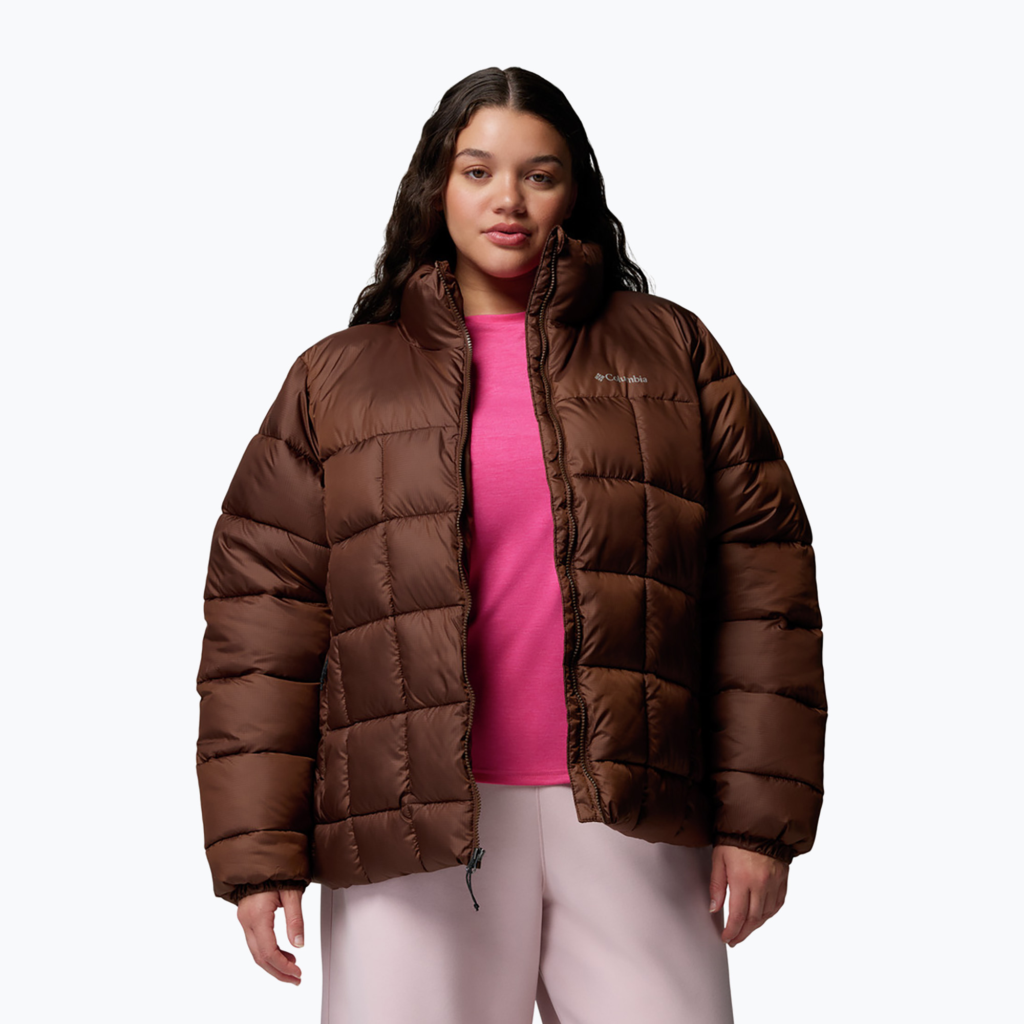 Дамско ватирано яке Columbia Puffect III Full Zip tobacco