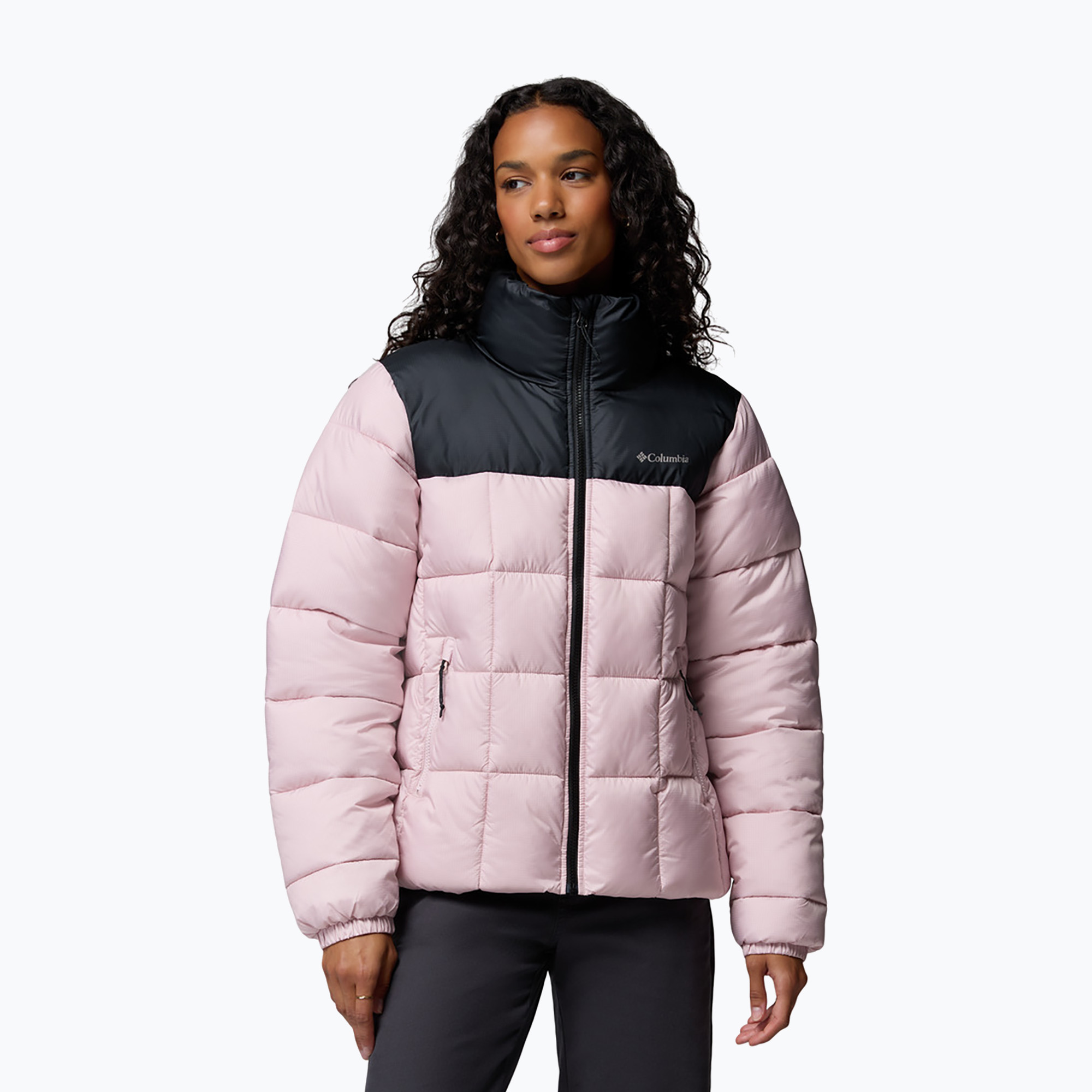 Дамско ватирано яке Columbia Puffect III Full Zip mineral pink/black