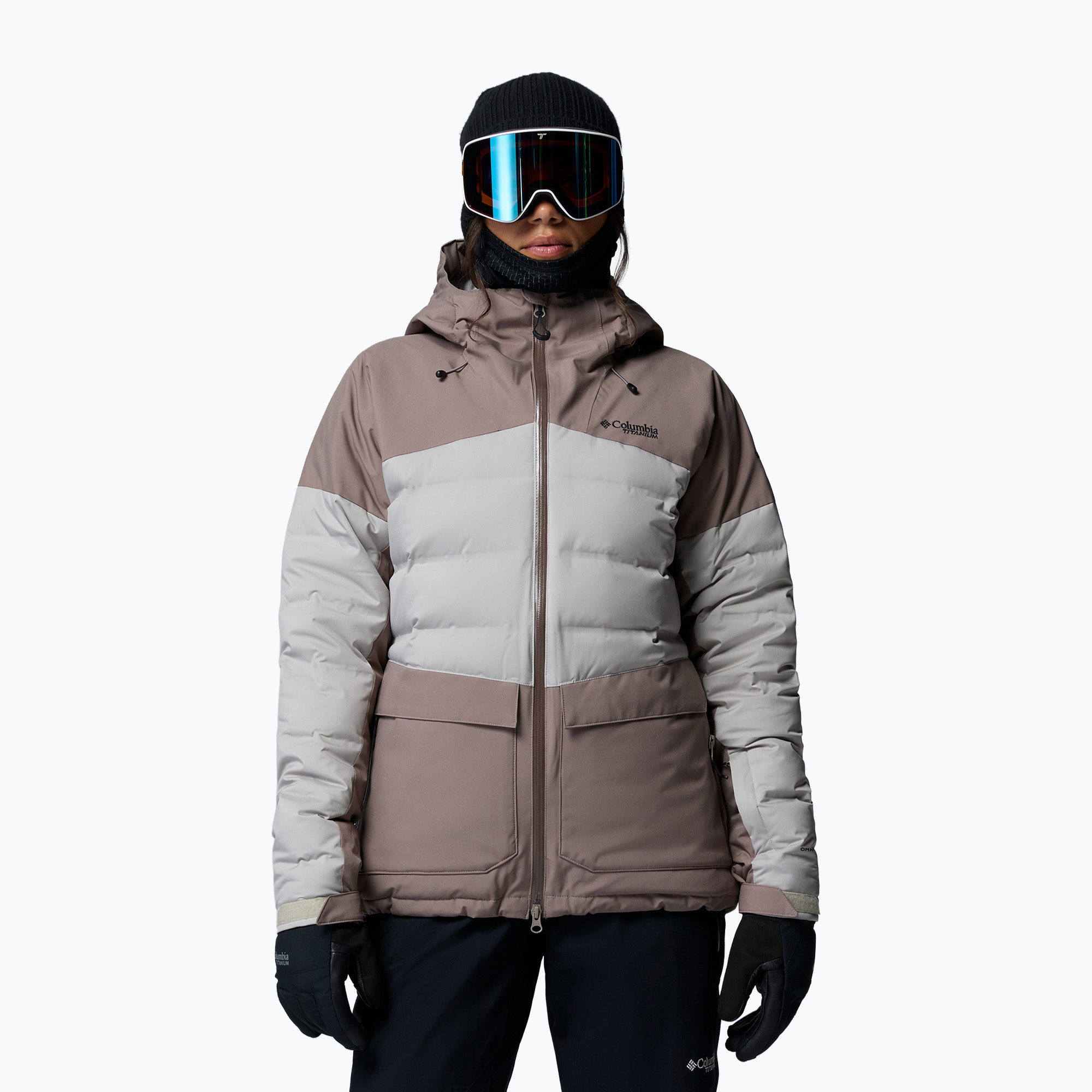 Дамско скиорско яке Columbia Glacier Ridge Down iron/flint grey