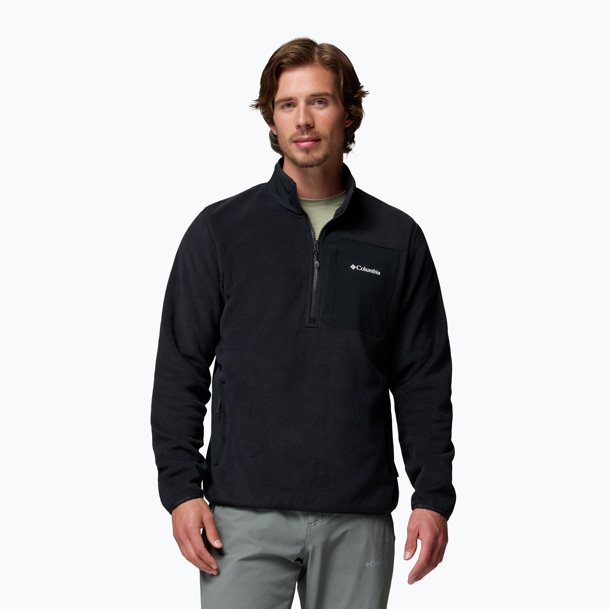 Bluză fleece pentru bărbați Columbia Pacific Arch 200 1/2 Zip Fleece Black