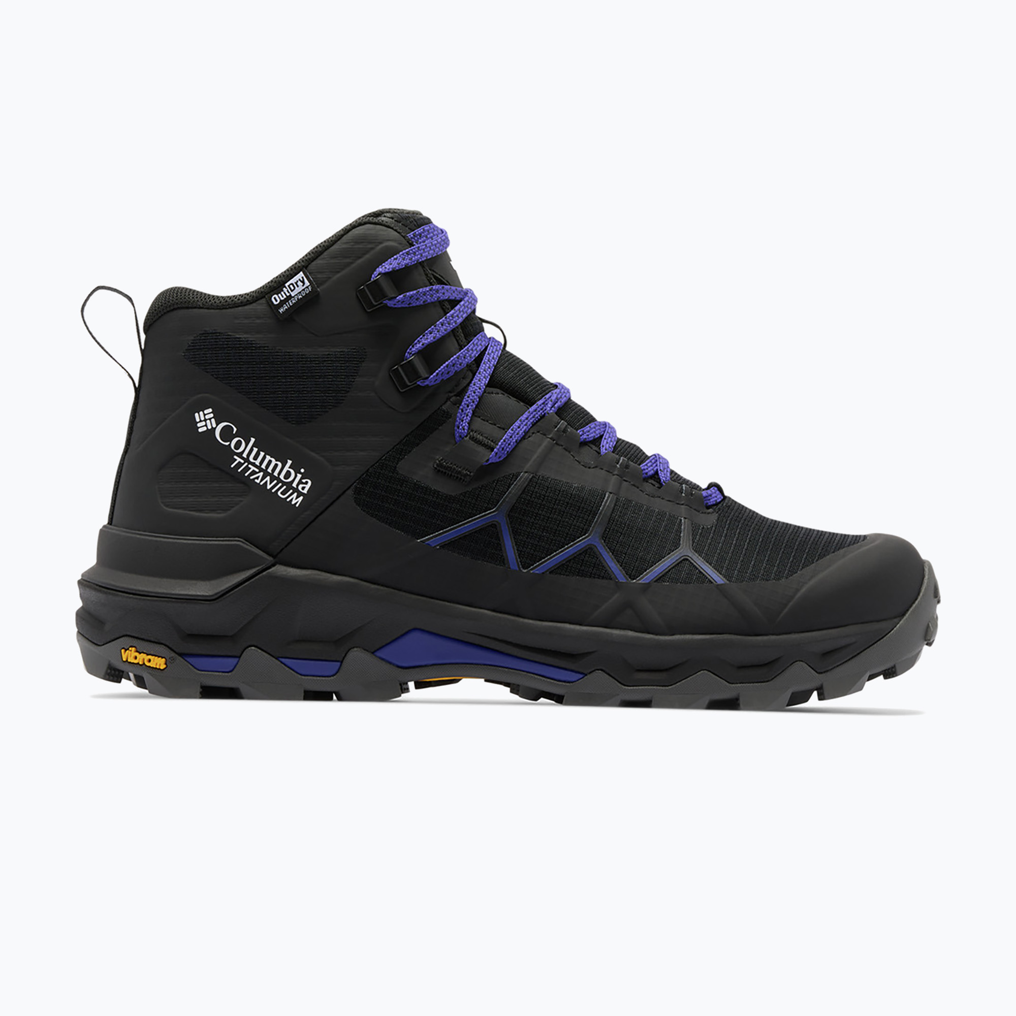 Dámske trekingové topánky Columbia Peakfreak Titanum Outdry Mid black/purple quartz