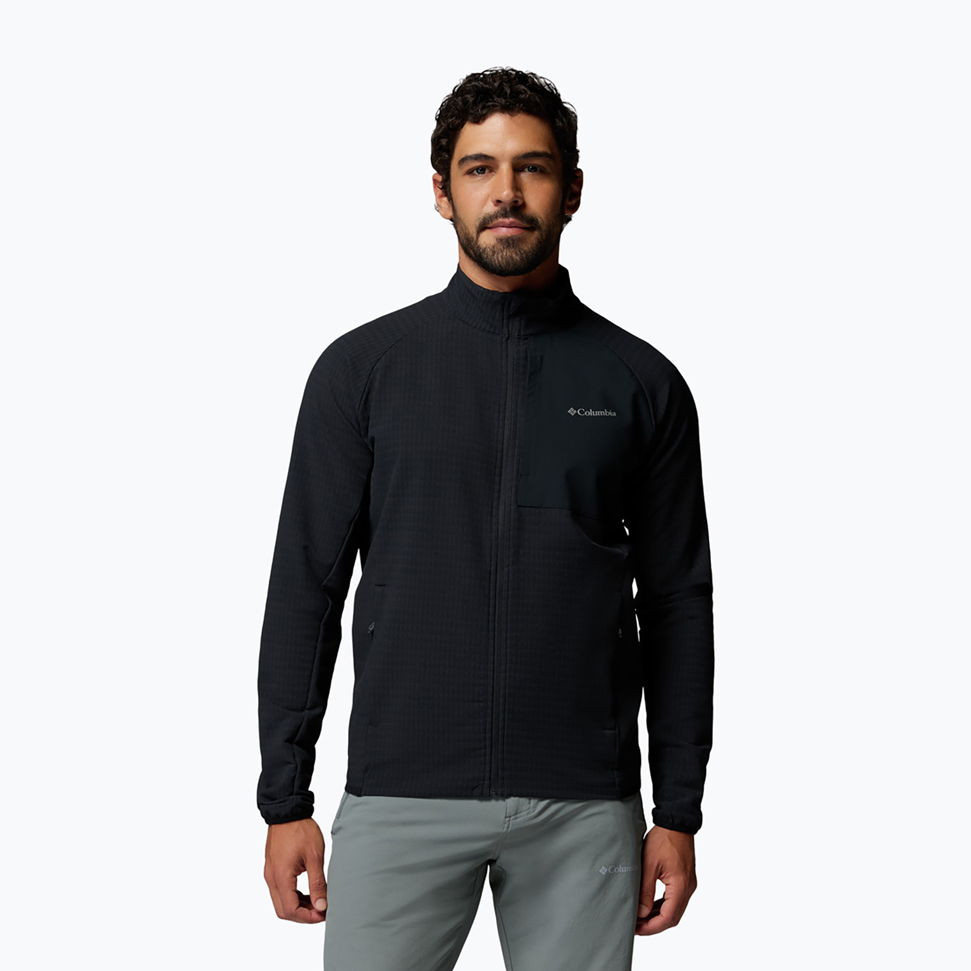 Bluză fleece pentru bărbați Columbia Superior Summit Grid Full Zip black