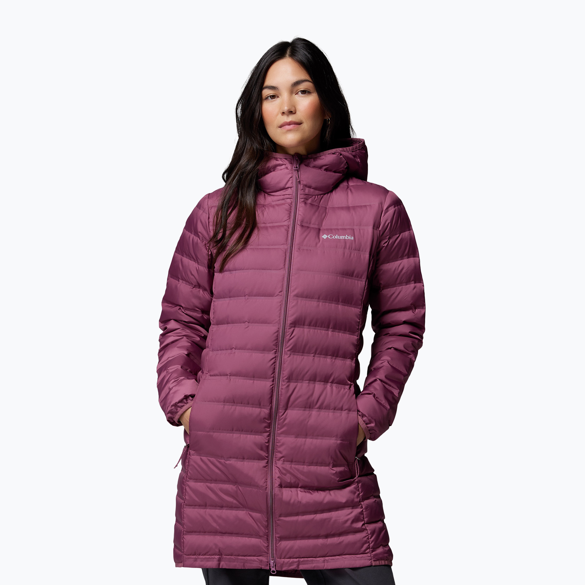 Дамско пухено яке Columbia Lake 22 II Down Long Hooded antique mauve
