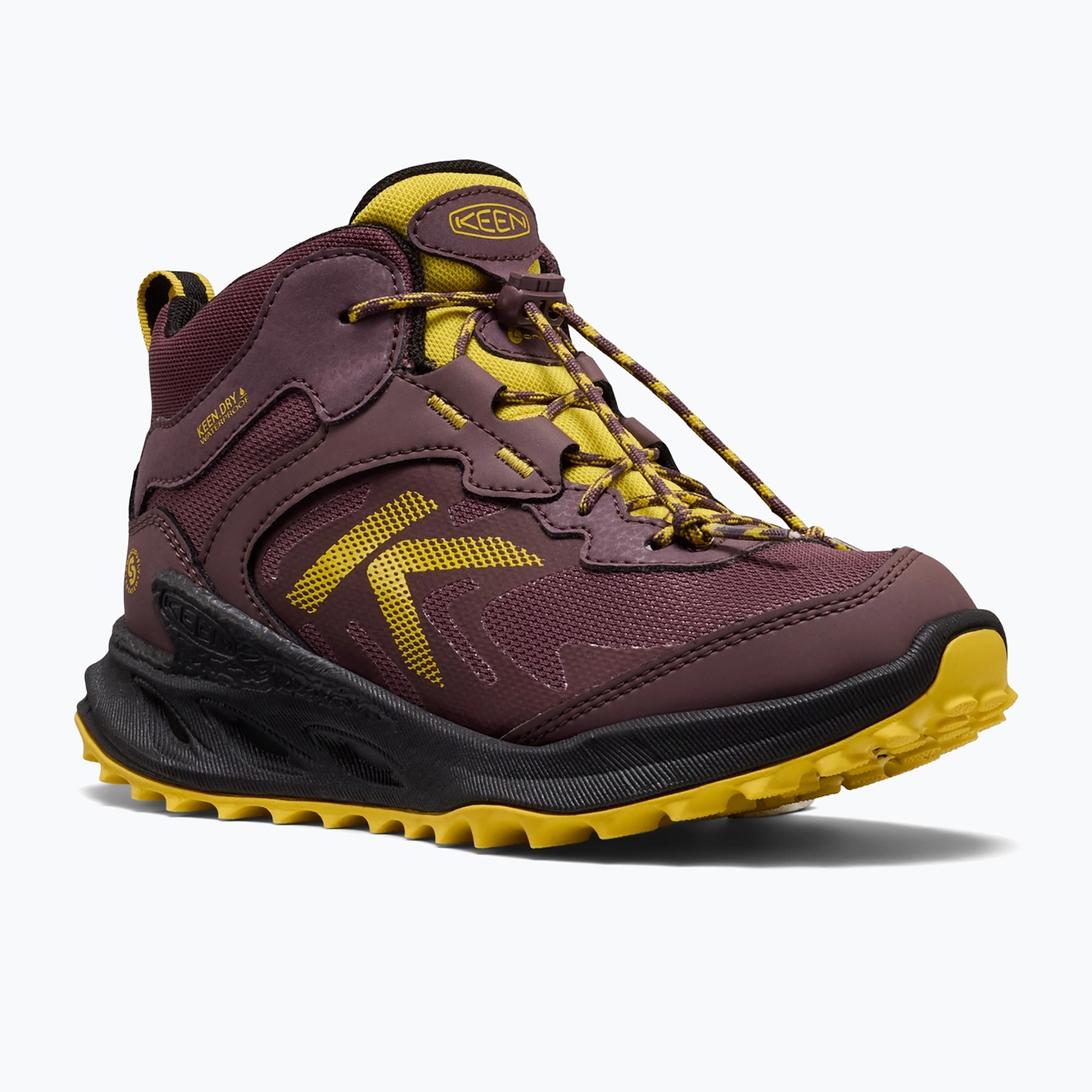 Încălțăminte de trekking pentru copii KEEN Zionic Mid Wp huckleberry/mango mint